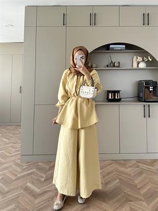 Wendy Pantolonlu Takım Sarı