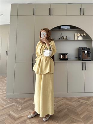 Wendy Pantolonlu Takım Sarı