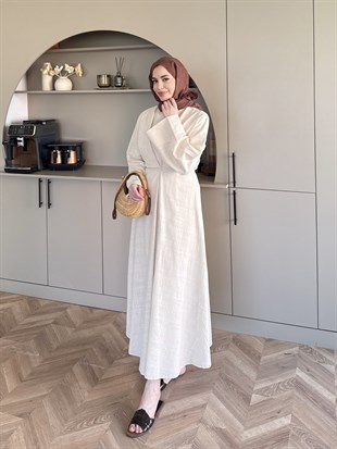 Wild Bağlama Detaylı Elbise Bej (4491)