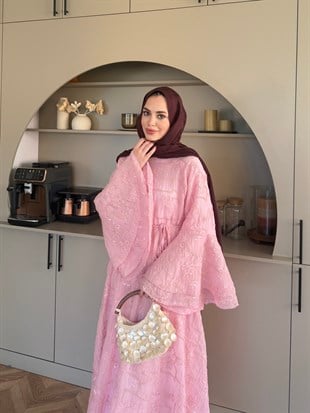 Yalın Brode Elbise Pembe (1932)