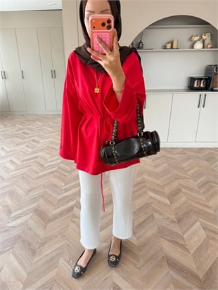 Önden Dikiş Detaylı Basıc Sweat Mürdüm (2755)