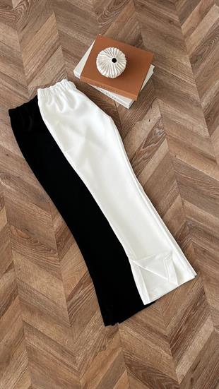 Yandan Yırtmaçlı Scuba Pantolon Siyah