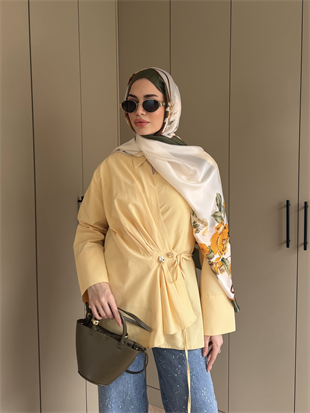 Yasemin Desen Şal Ekru 098