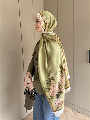 Yasemin Desen Şal Haki 098