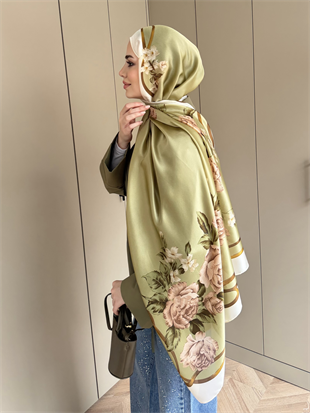 Yasemin Desen Şal Haki 098