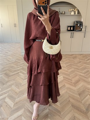 Yasmin Yarasa Kol Etekli Takım Bordo (4492)