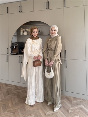 Yıldız Broş Detaylı Pantolon Takım Haki (3074)