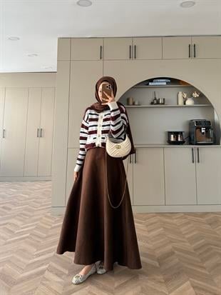 Yumuşak Örgü Hırka Bordo