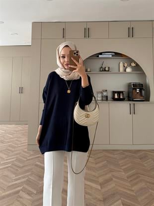 Yuna Simli Merserize Kazak Lacivert