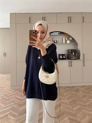 Yuna Simli Merserize Kazak Lacivert