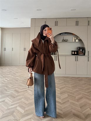 Zenvia Şal Yaka Acı Kahve (8012)
