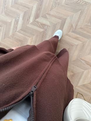 Zenya Angora Pantolonlu Takım Kahve