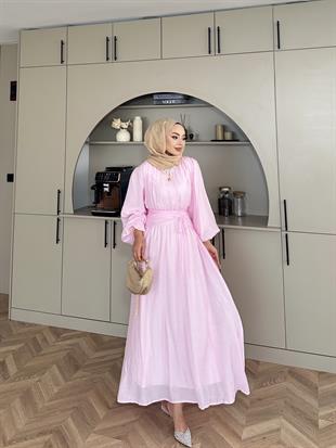 Zeren Elbise Pembe