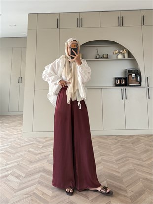 Zra Model Salaş Pantolon Bordo 