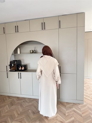 (ÖNSİPARİŞ) 10 iş günü sonra kargolanacaktır Zyra Omuz Şallı Yırtmaçlı Takım Taş (8832)