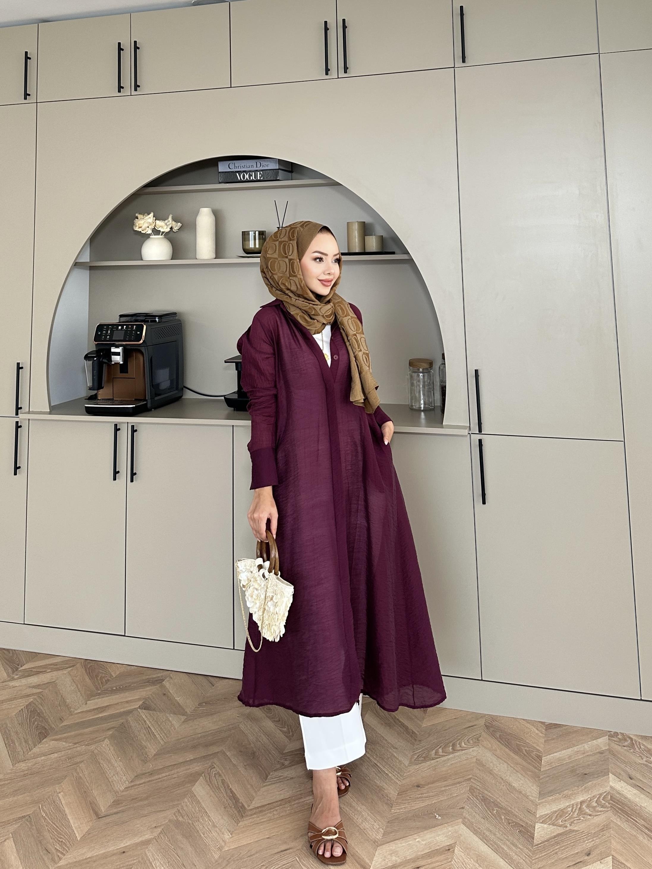 Adel Uzun Gömlek Mürdüm