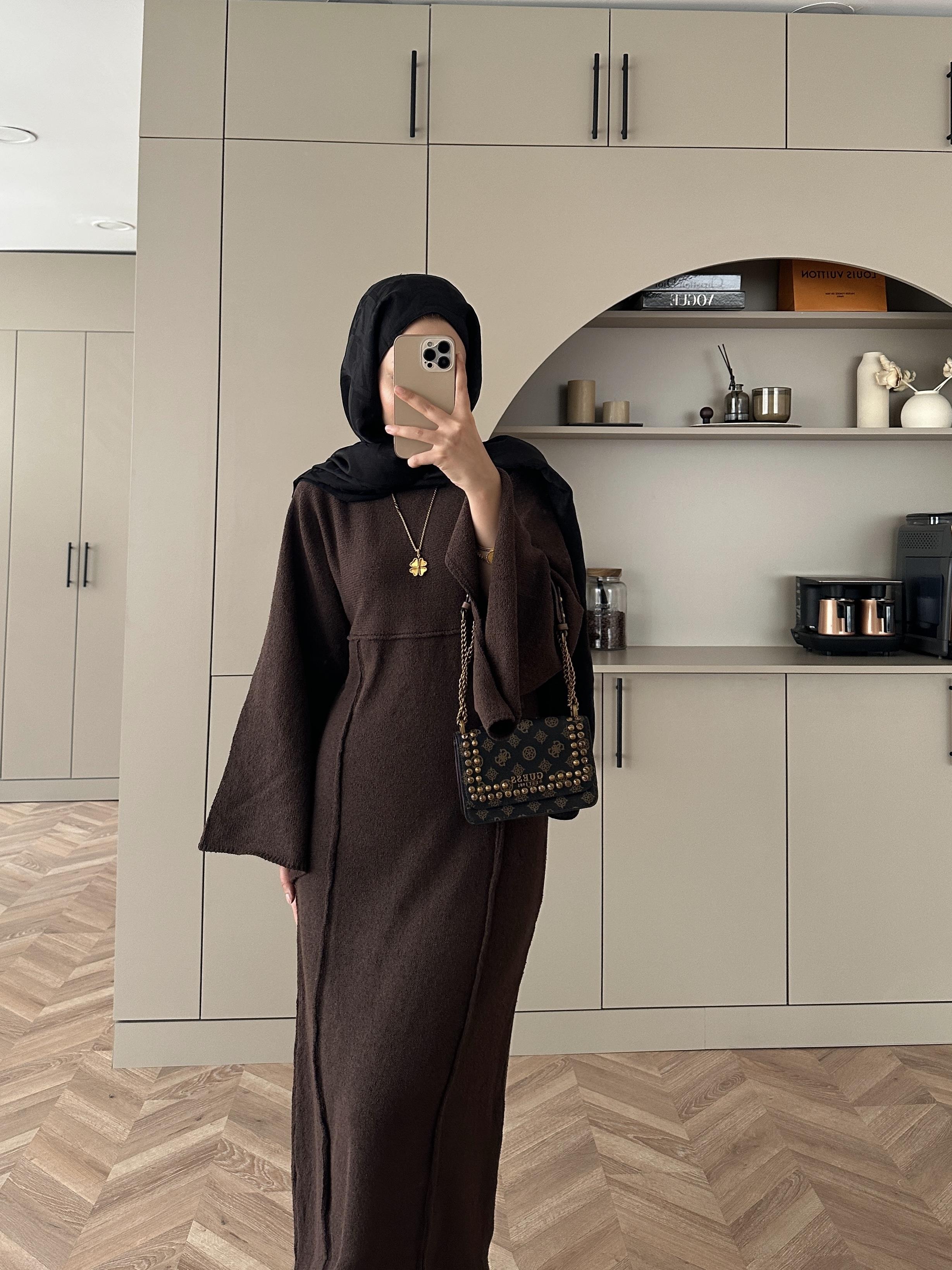 Afra İplik Elbise Kahverengi