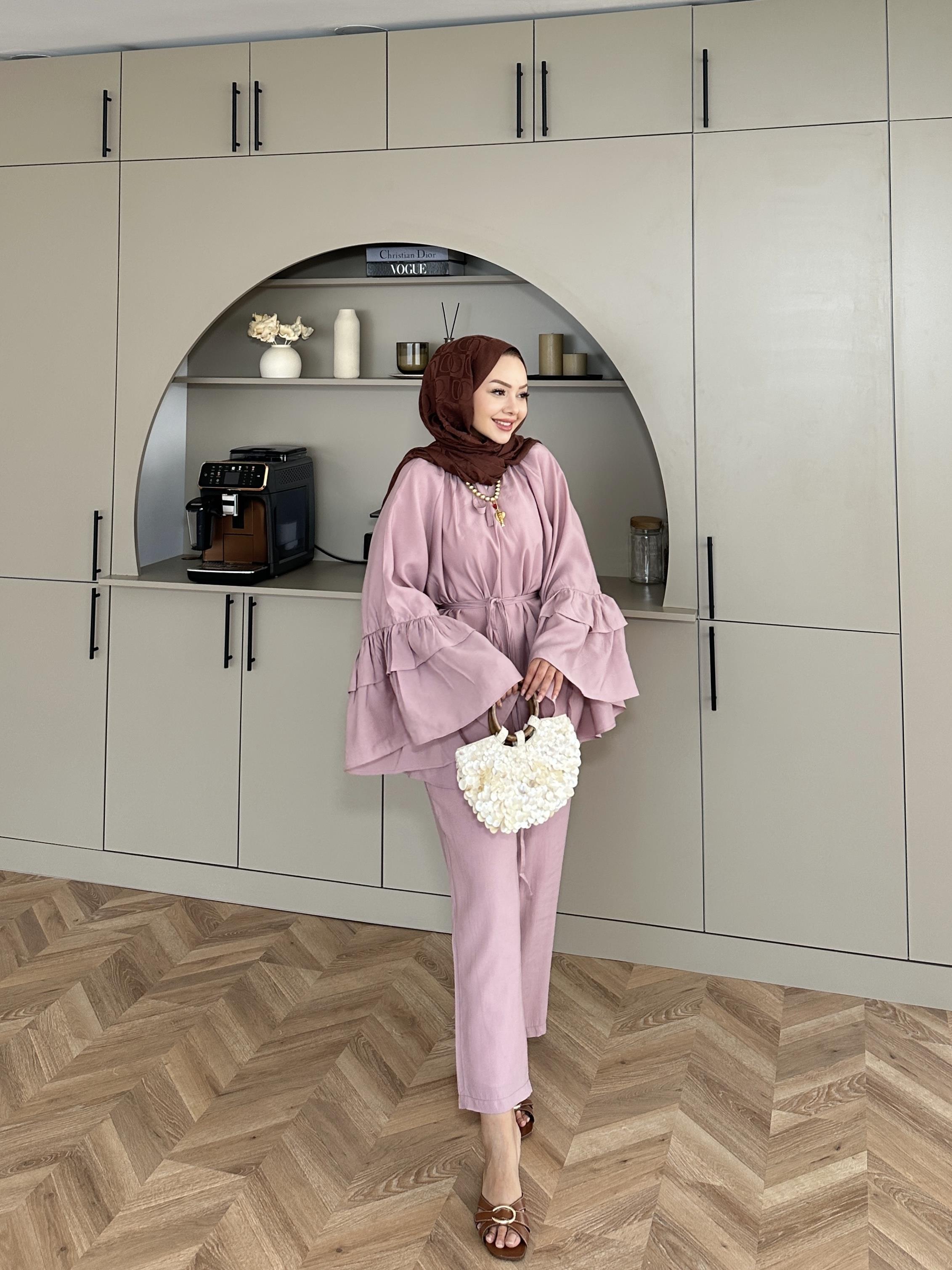 Amaris Pantolonlu Takım Gül Kurusu