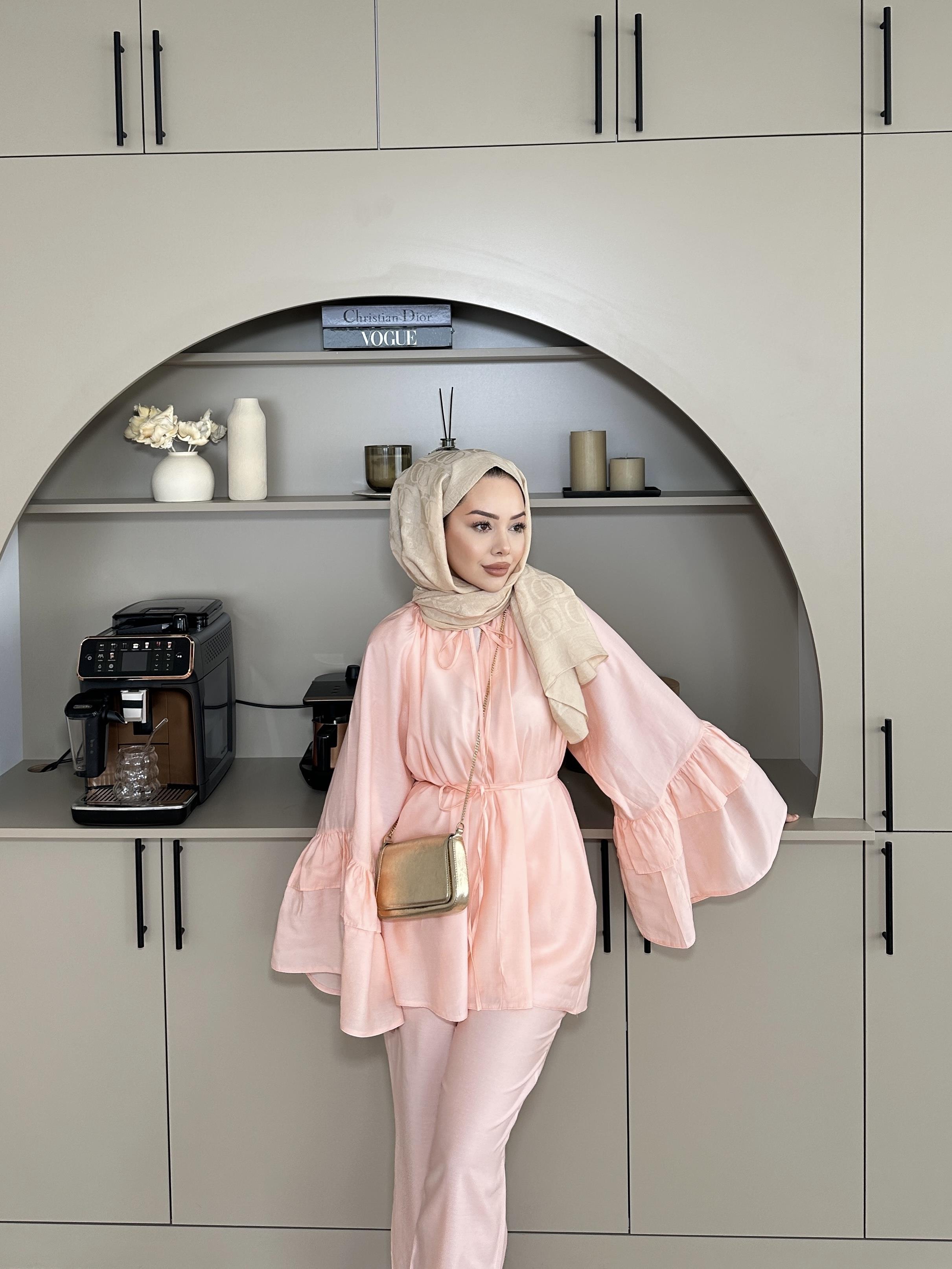 Amaris Pantolonlu Takım Toz Pembe