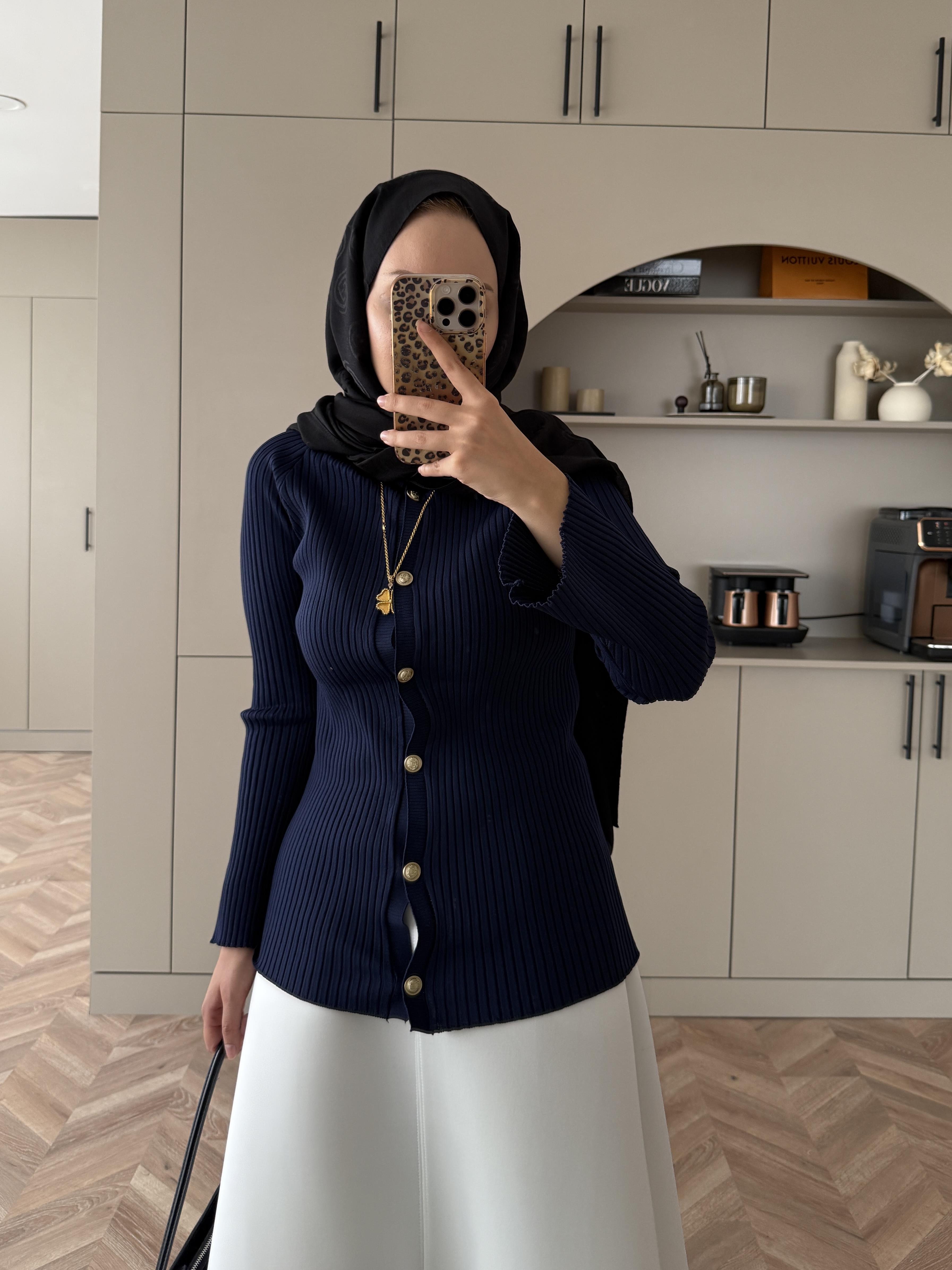 Aura Hırka Lacivert