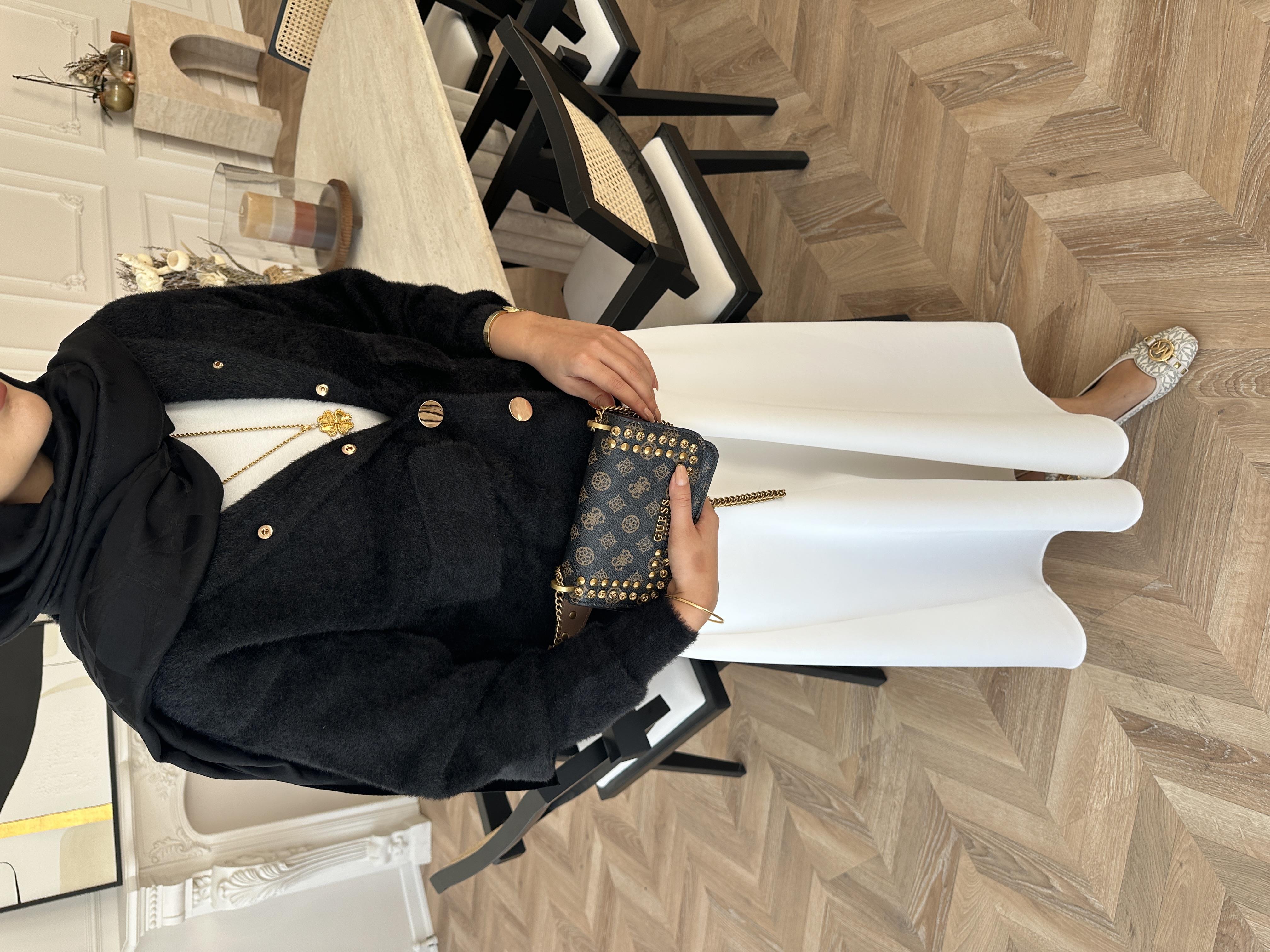 Becca Angora Hırka Siyah