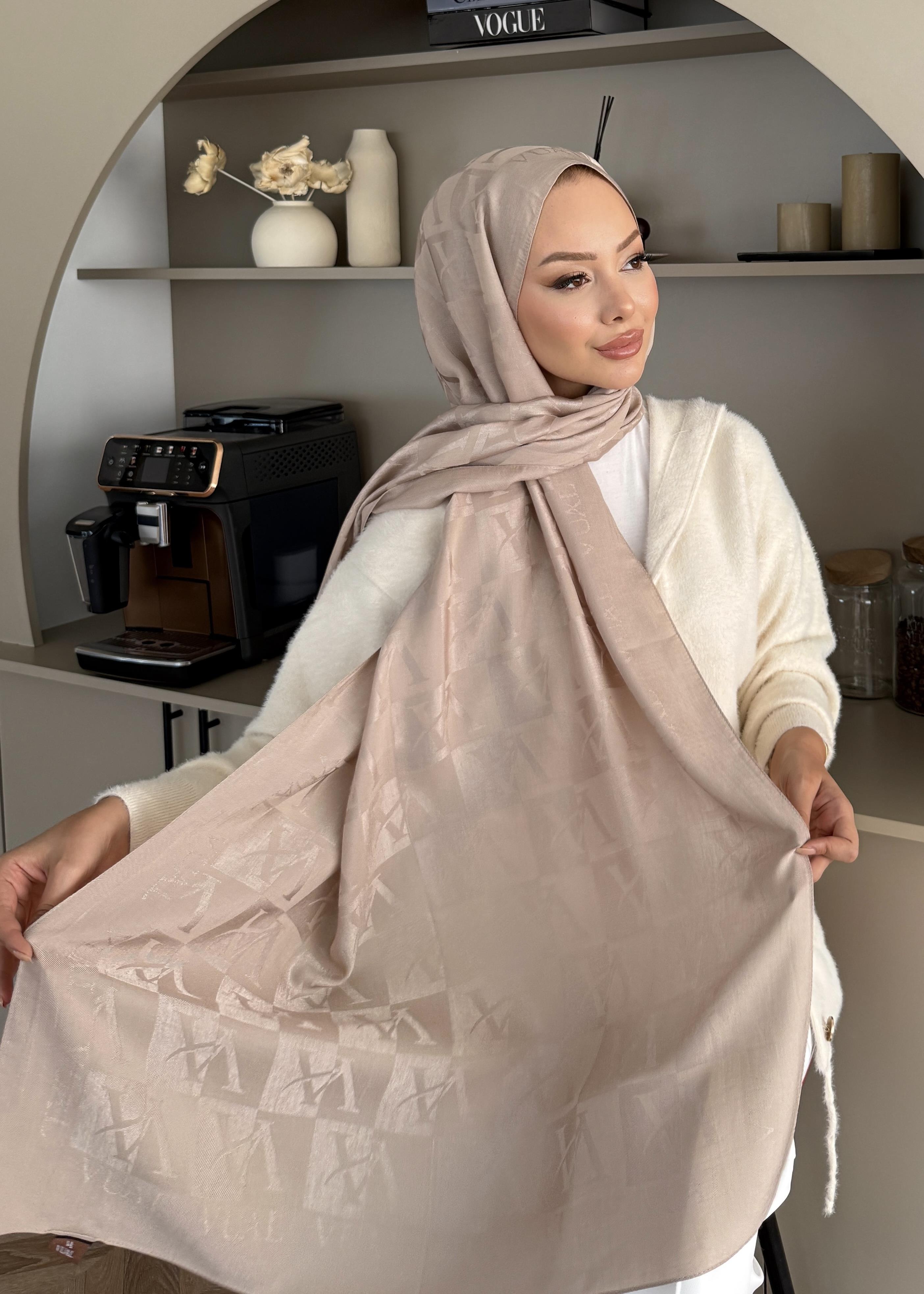 Bej VA Dama Desen Naia Şal