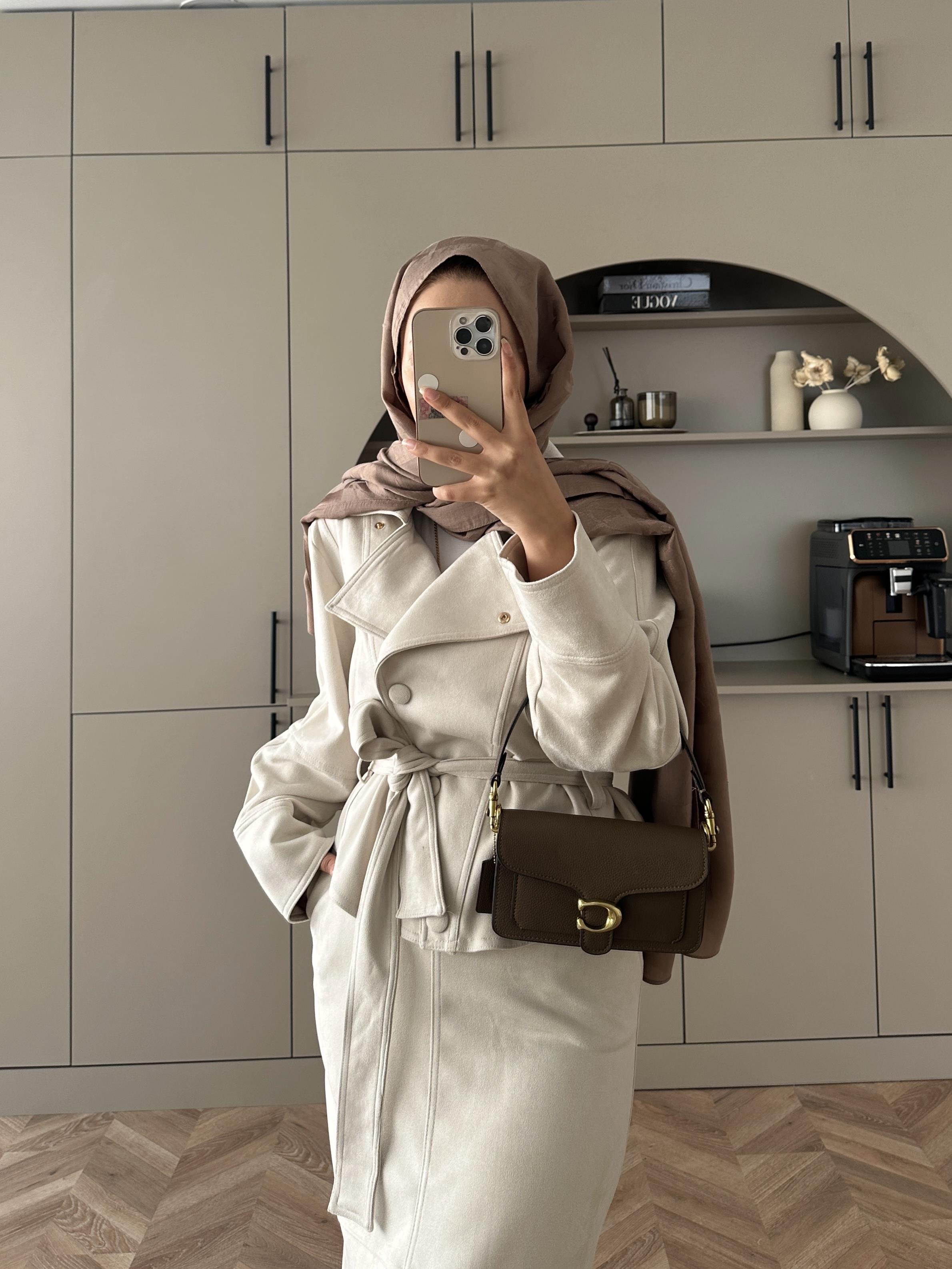 Bomber Ceketli Süet Etekli Takım Taş