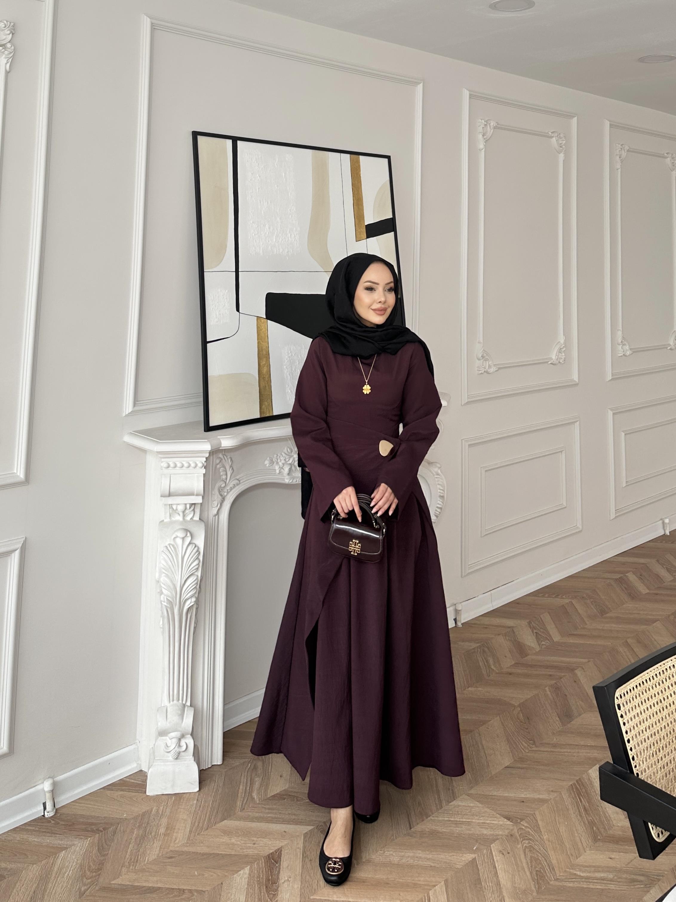 Carla Qupra Piliseli Elbise Mürdüm