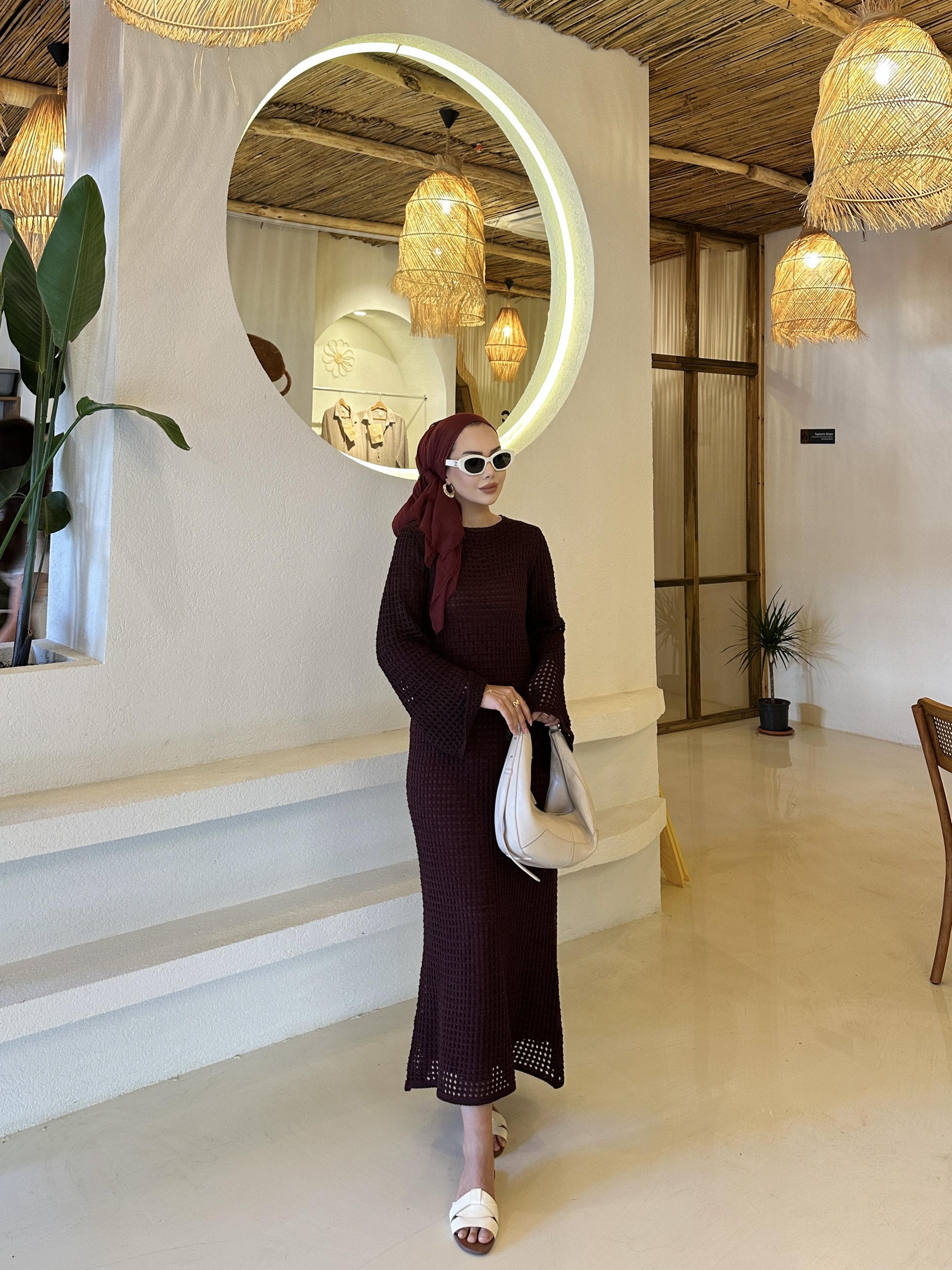 Mia Fileli Elbise Bordo