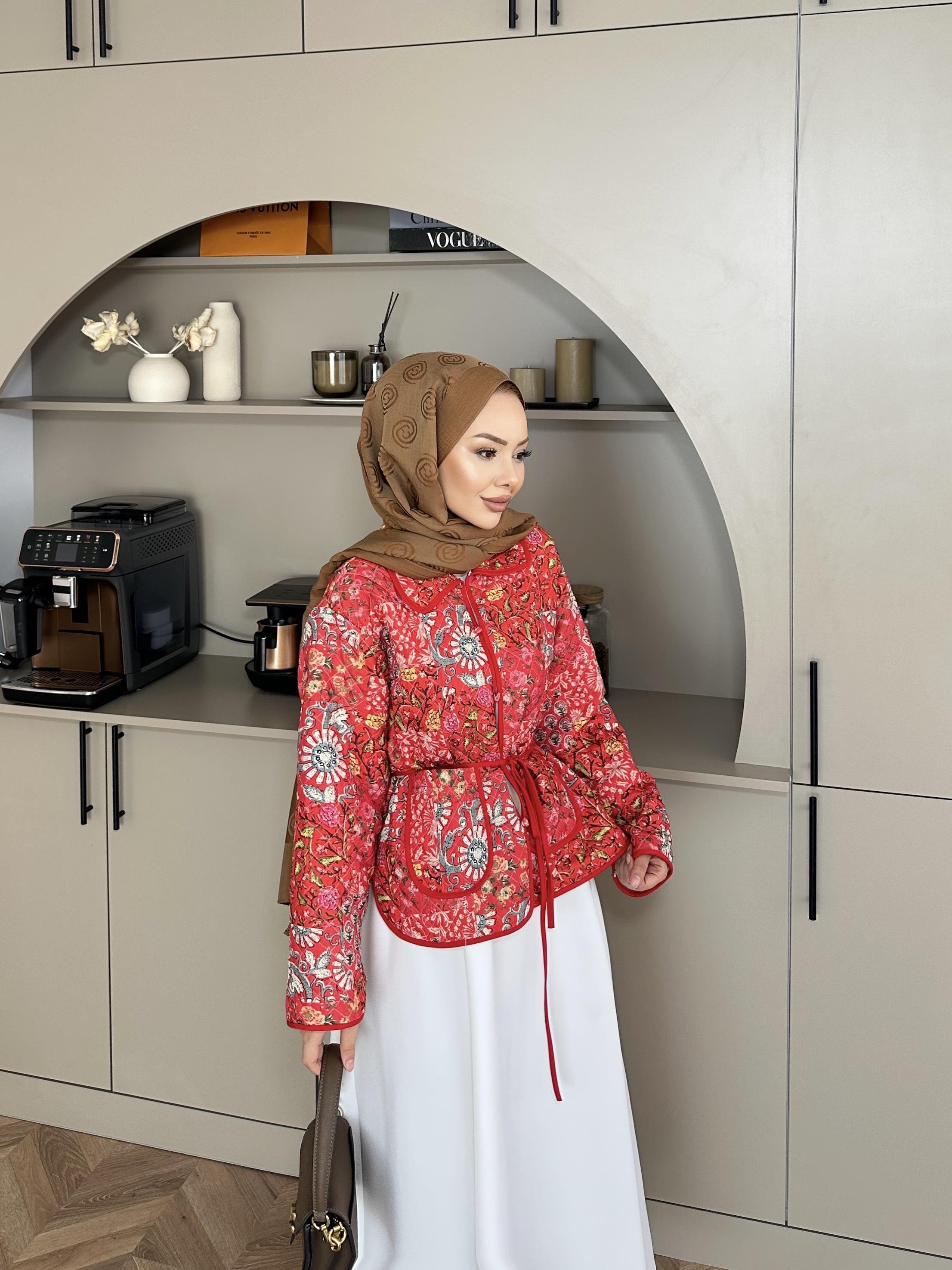 Doa Jakar Ceket Kırmızı