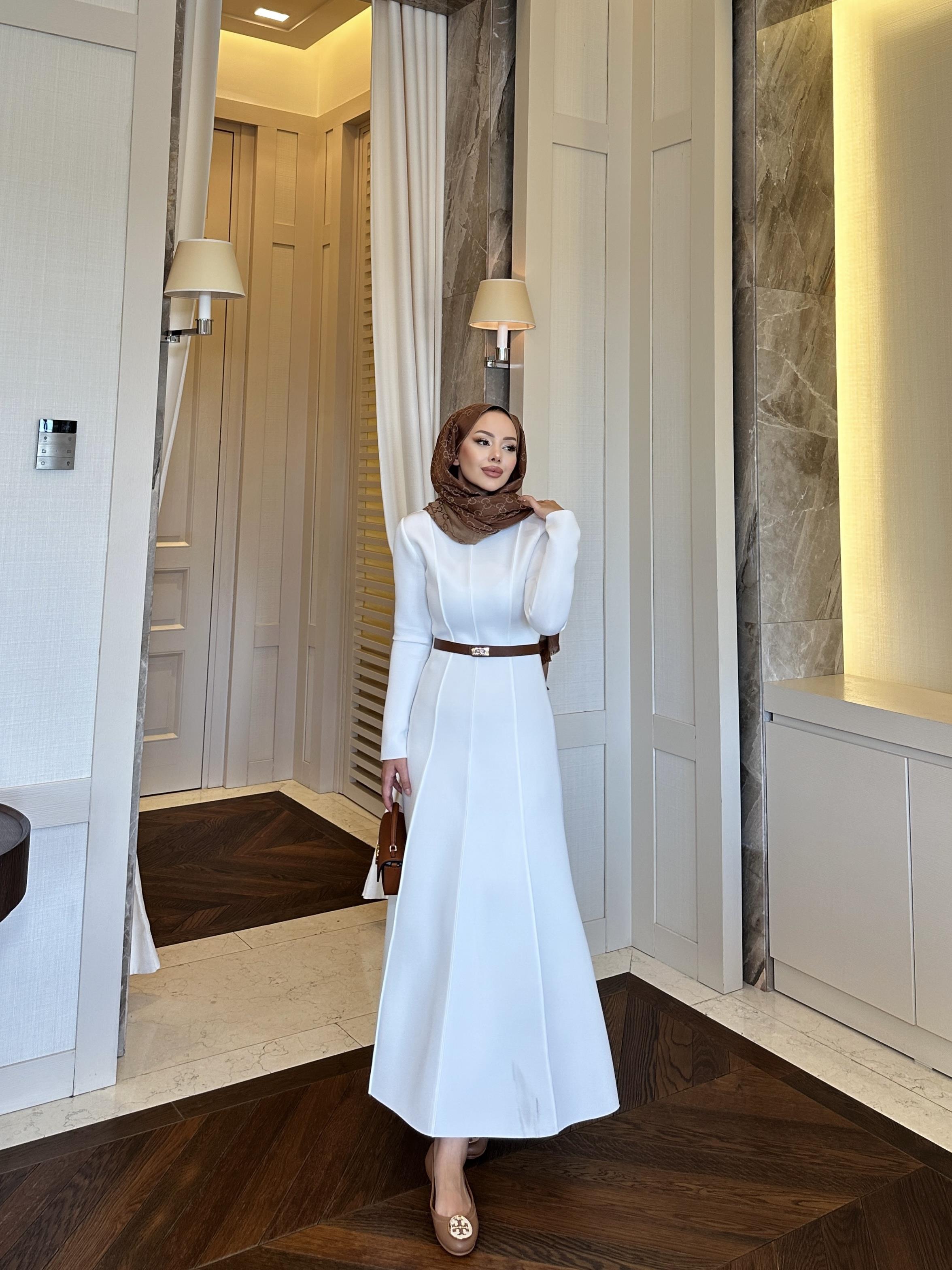 Drew Puf Elbise Beyaz