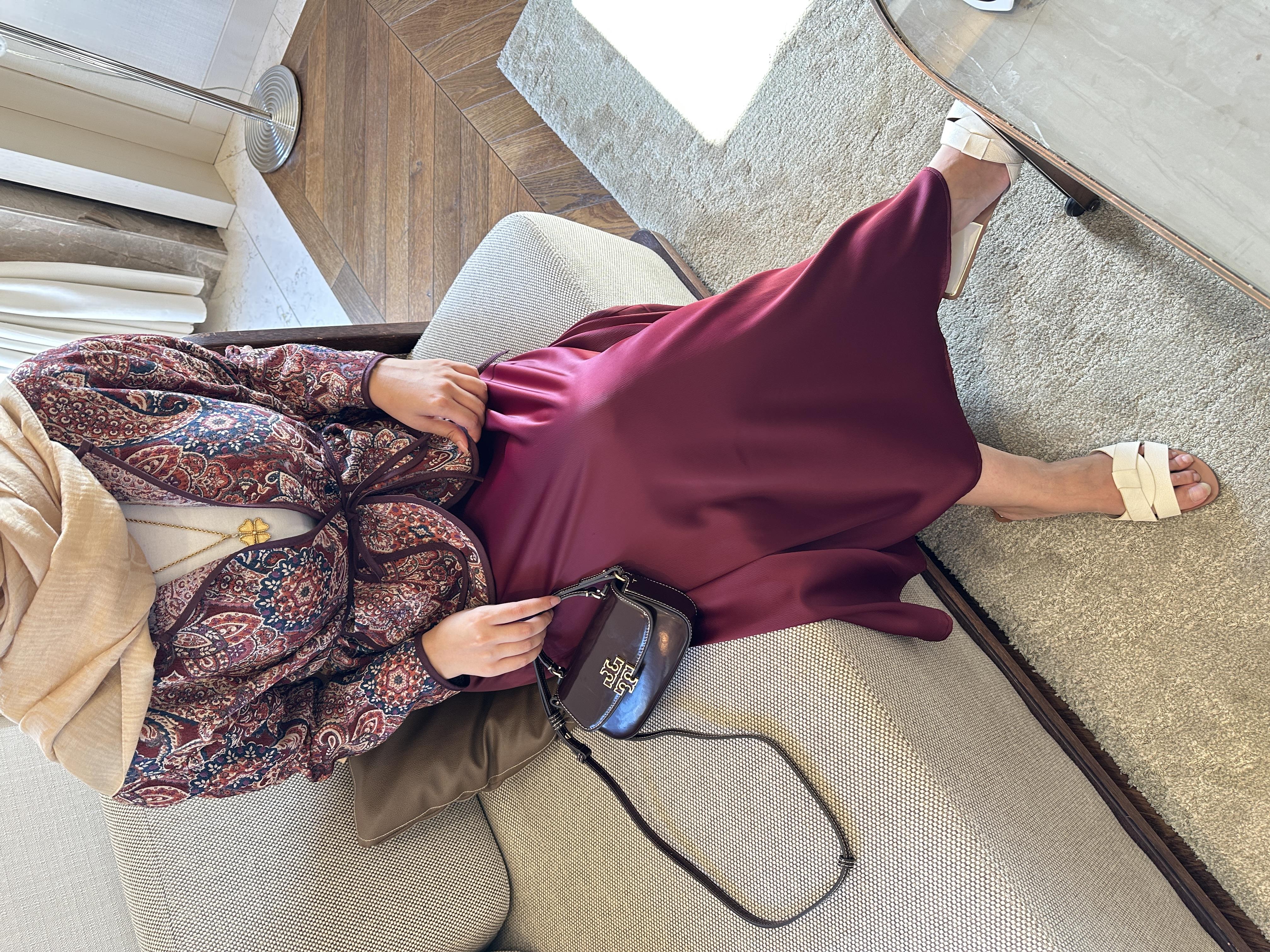 Eva Saten Etek Bordo 