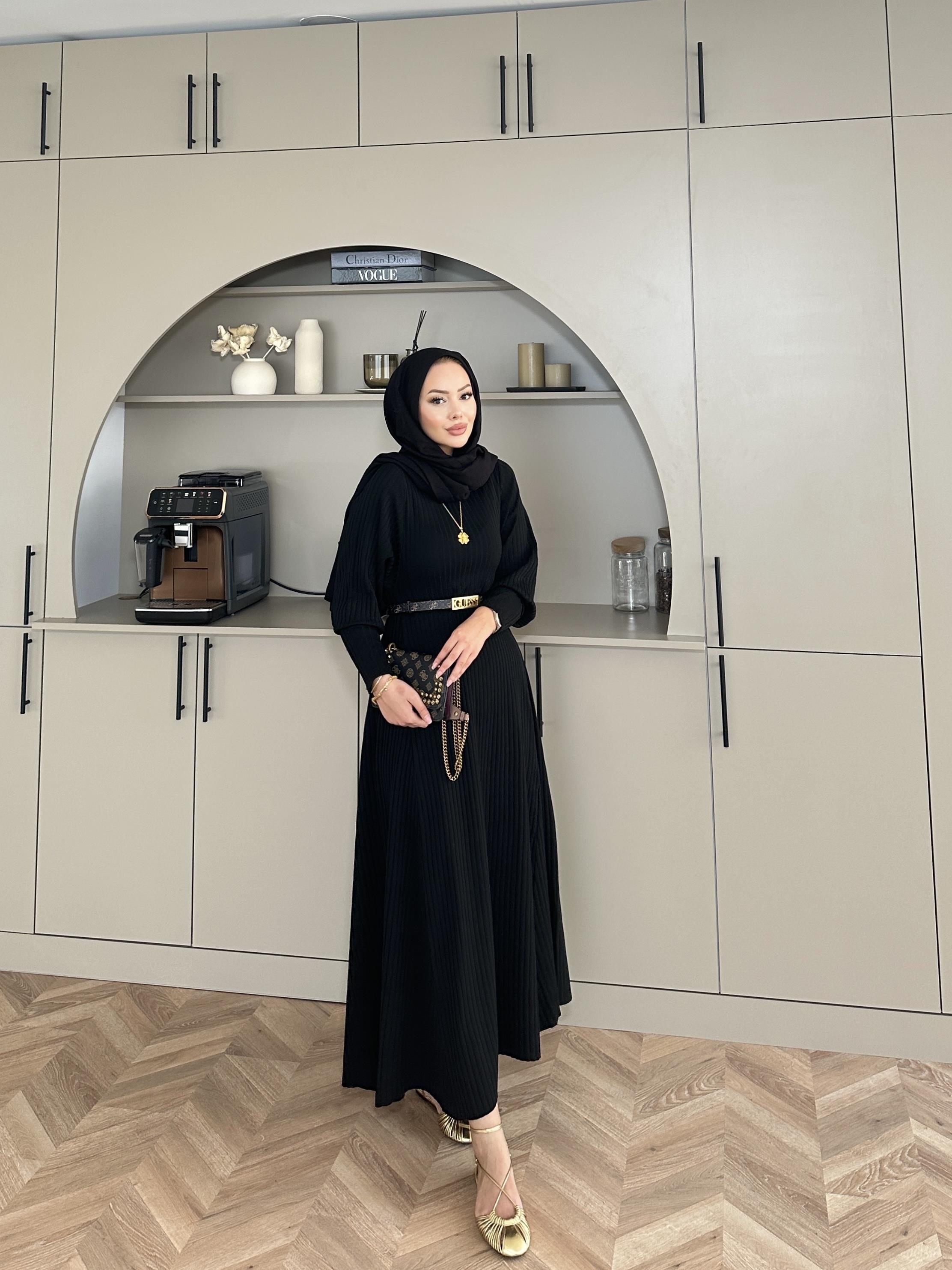 Eylül Triko Elbise Siyah