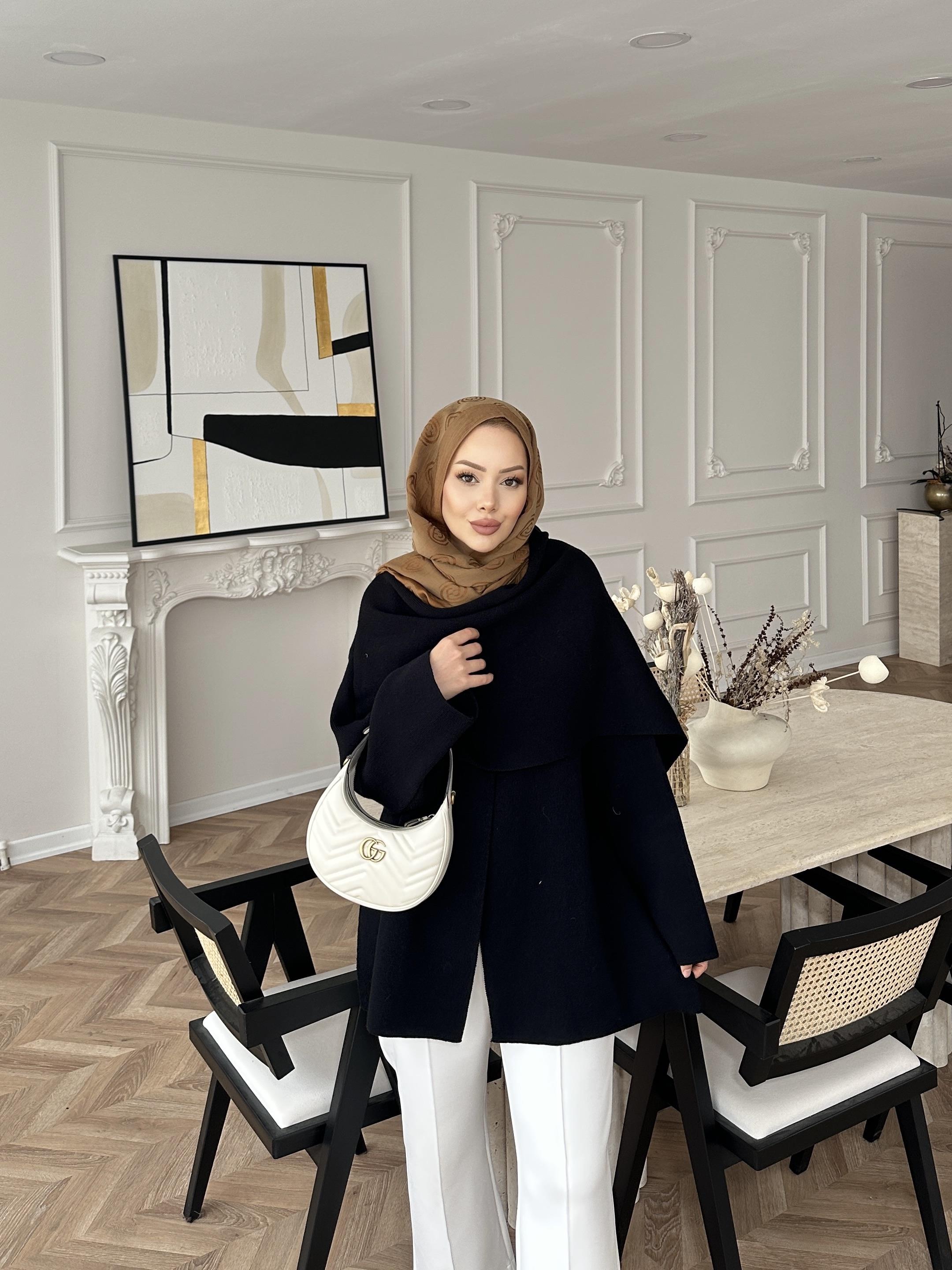 Ferla Şal Yaka Hırka Siyah