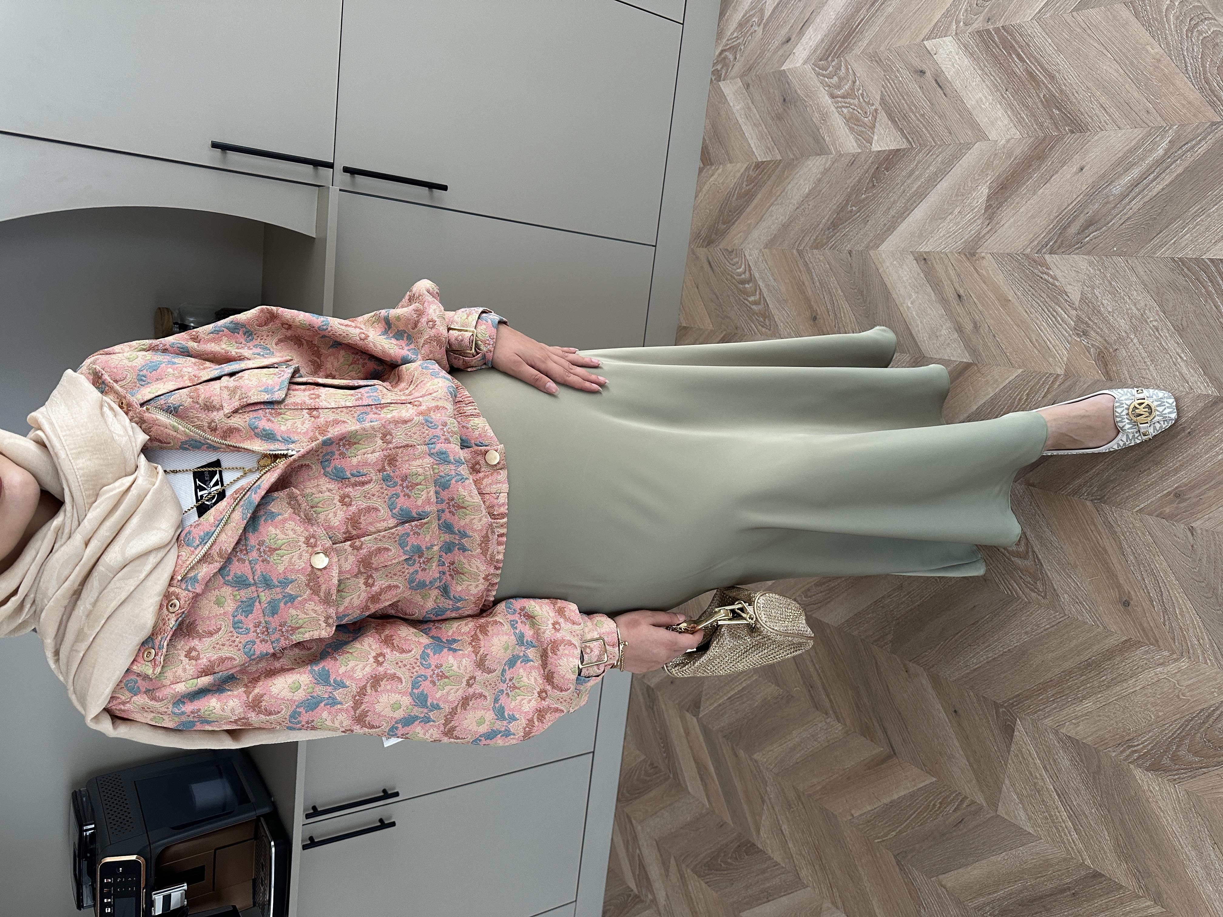 Flower Bomber Ceket Pembe