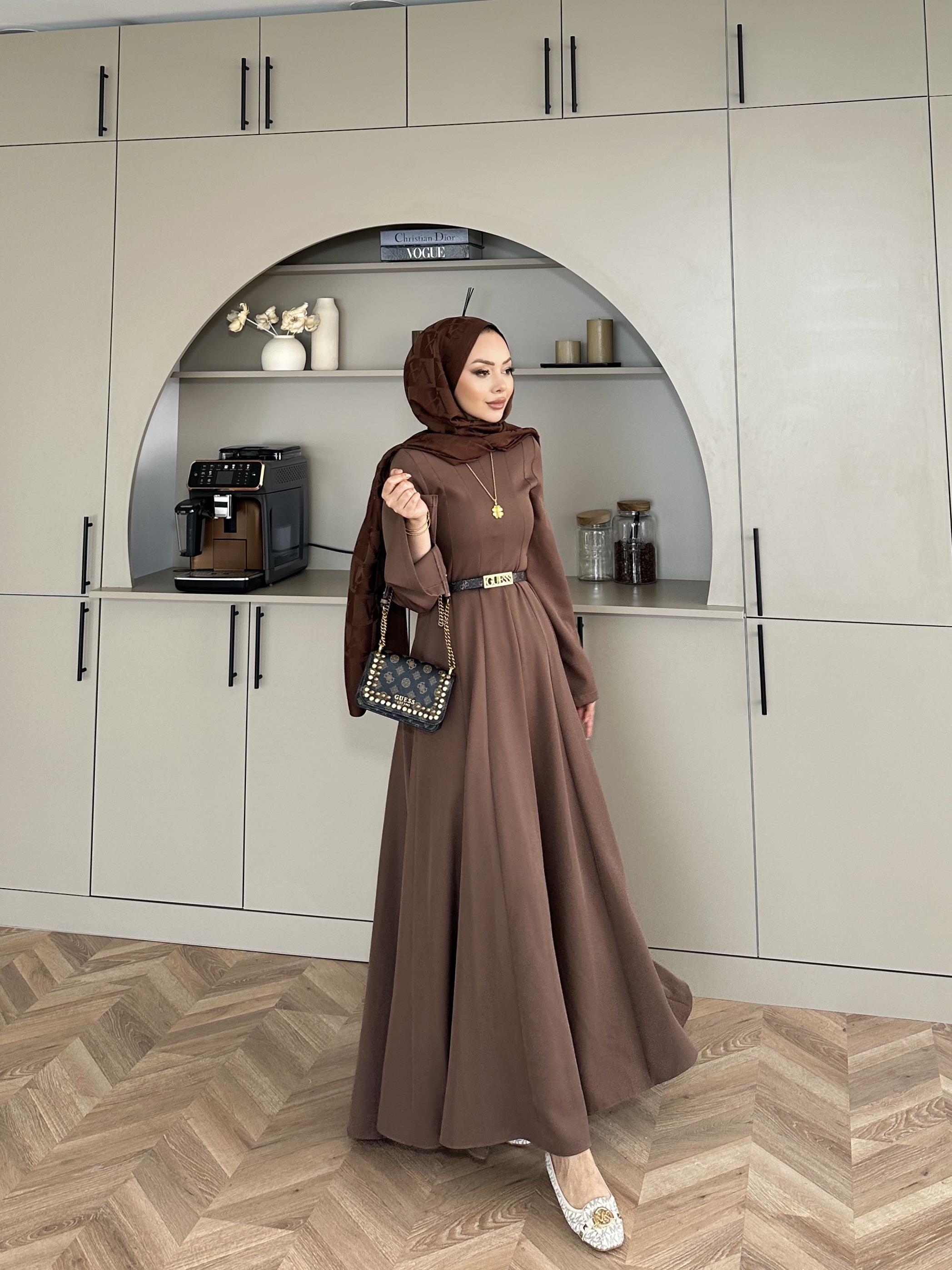 Harel A Kesim Elbise Kahve