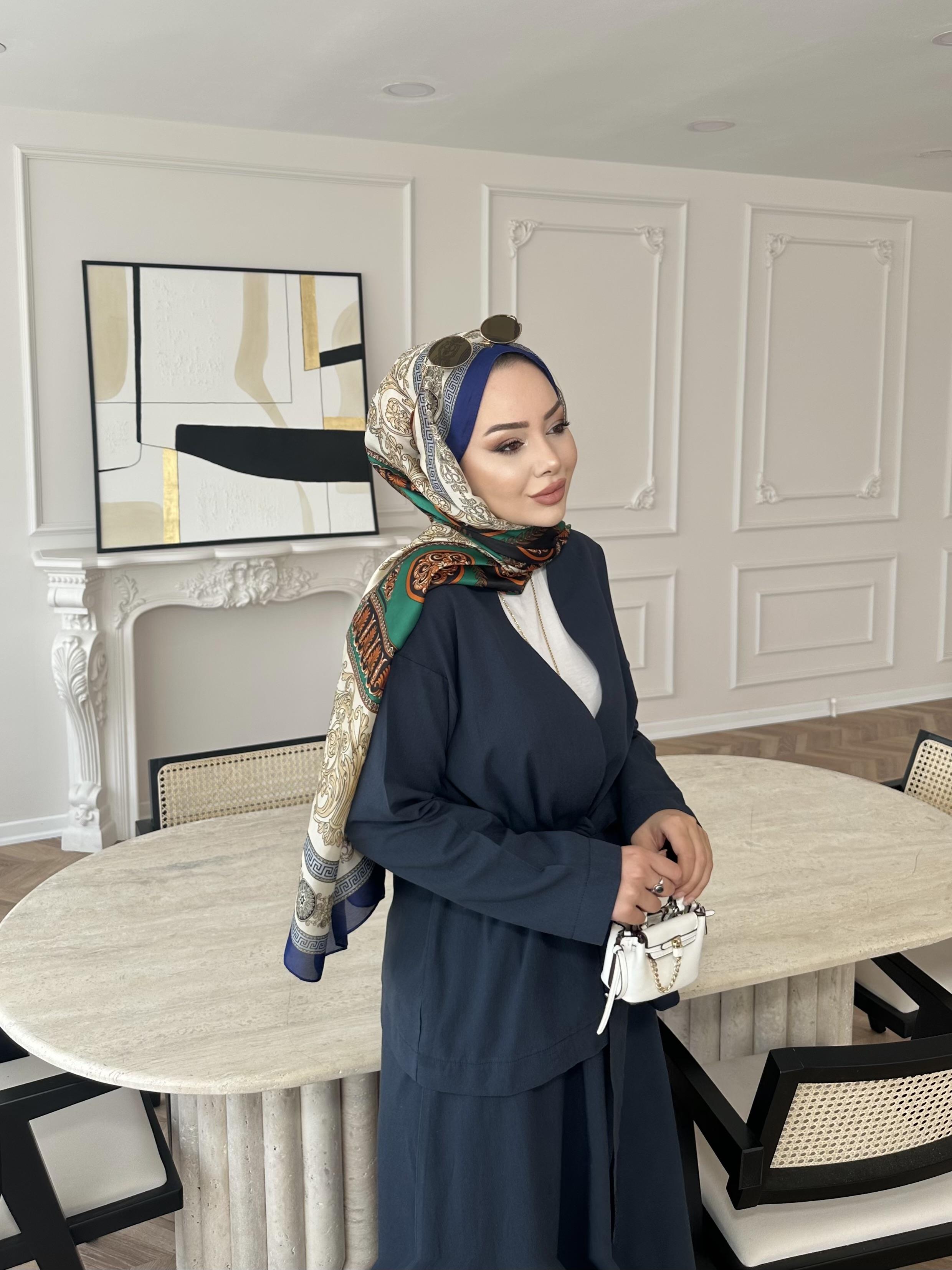 Liyuza Keten Etekli Takım Lacivert