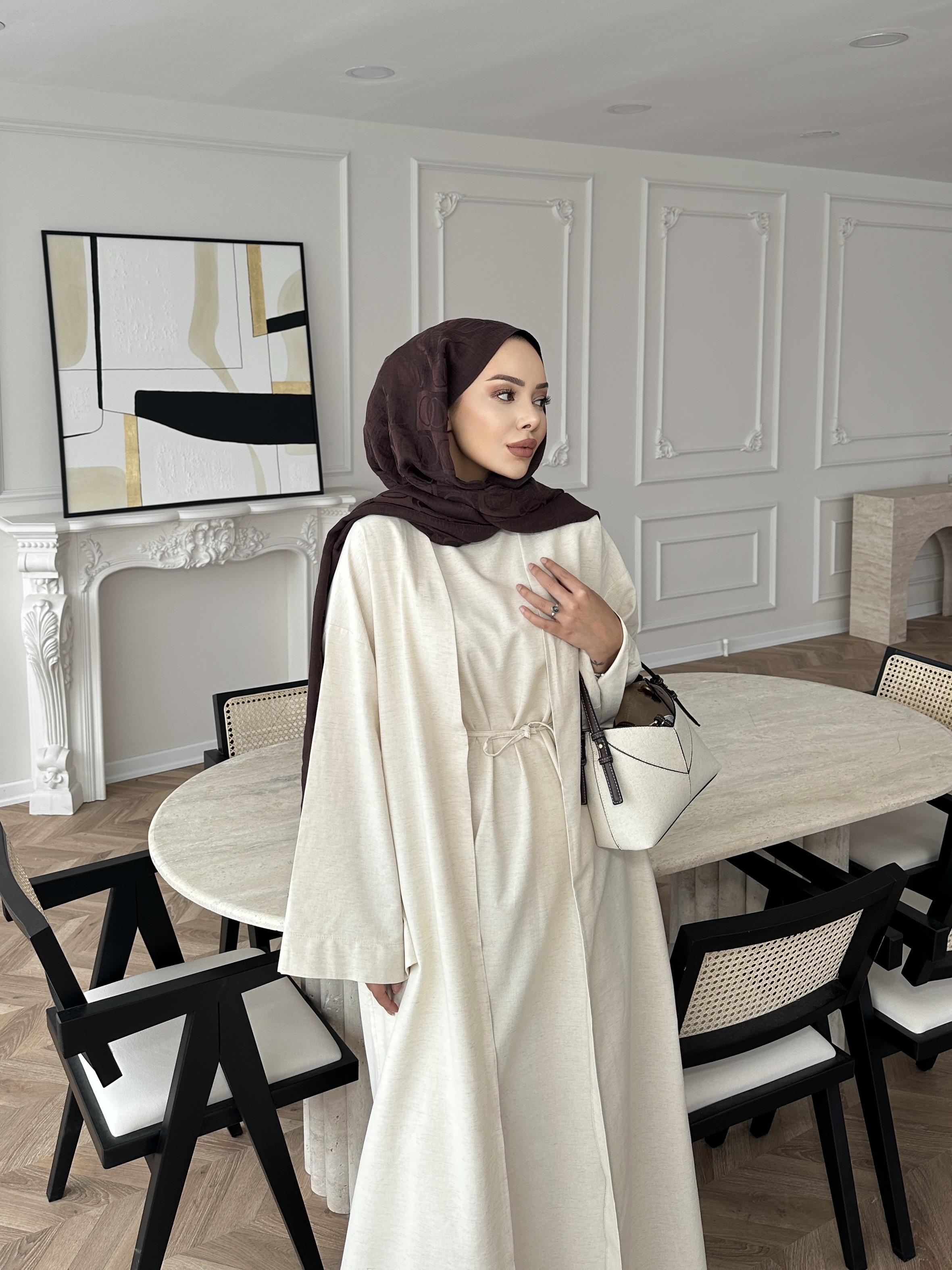 İç Elbiseli Kimono Takım Bej