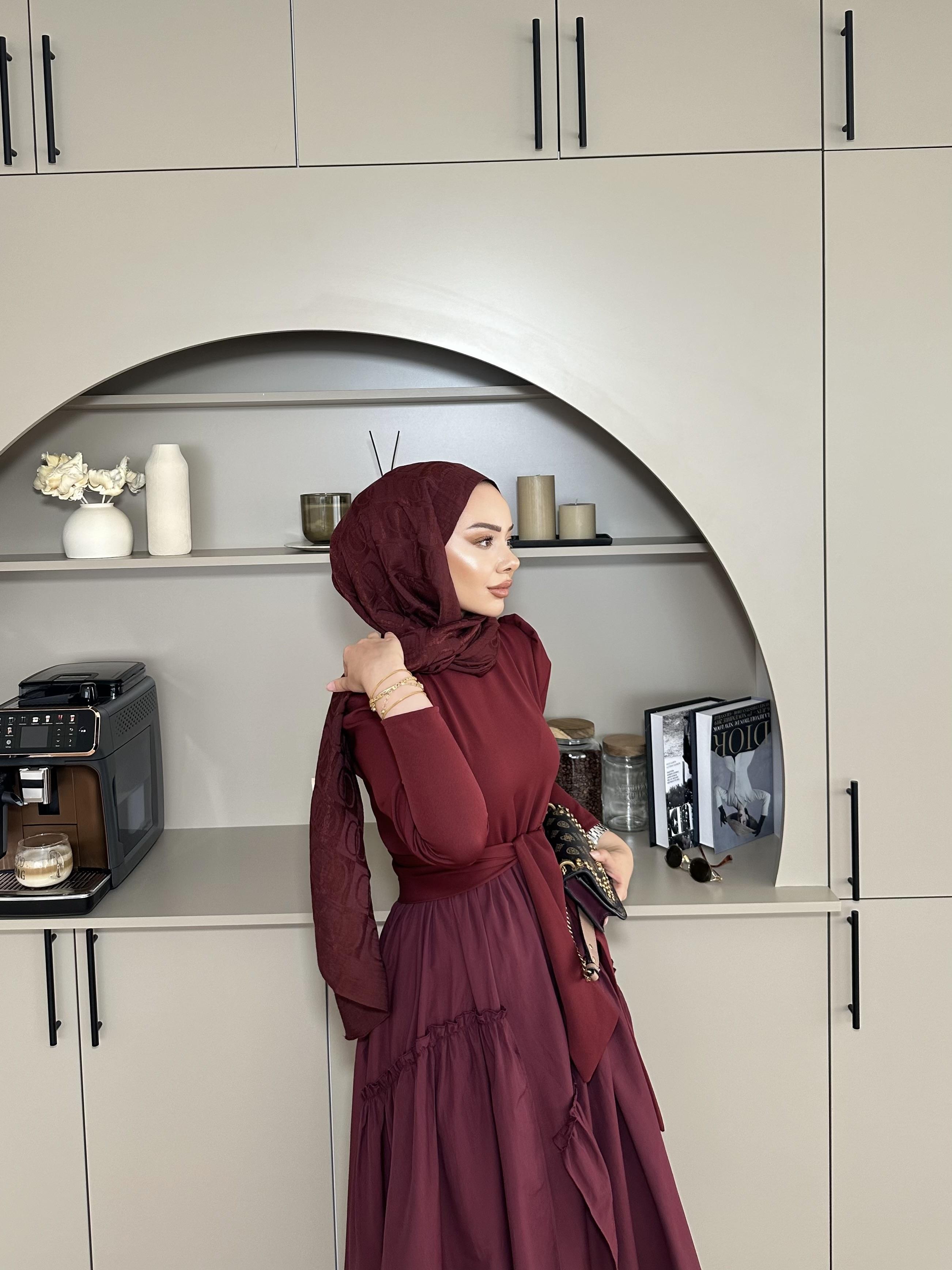 Kendal Paraşüt Elbise Bordo