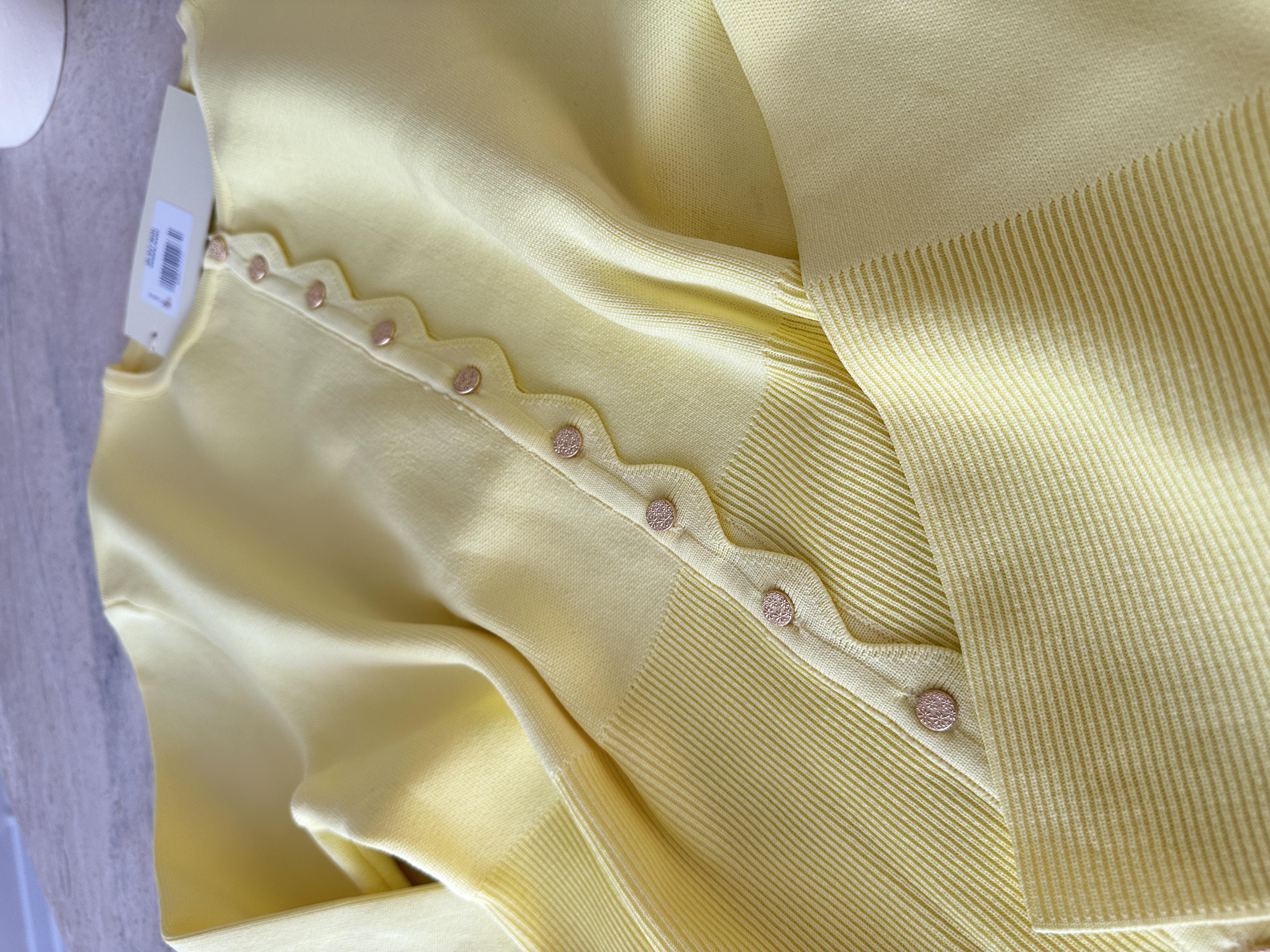 Leyna Çelik Örme Hırka Sarı