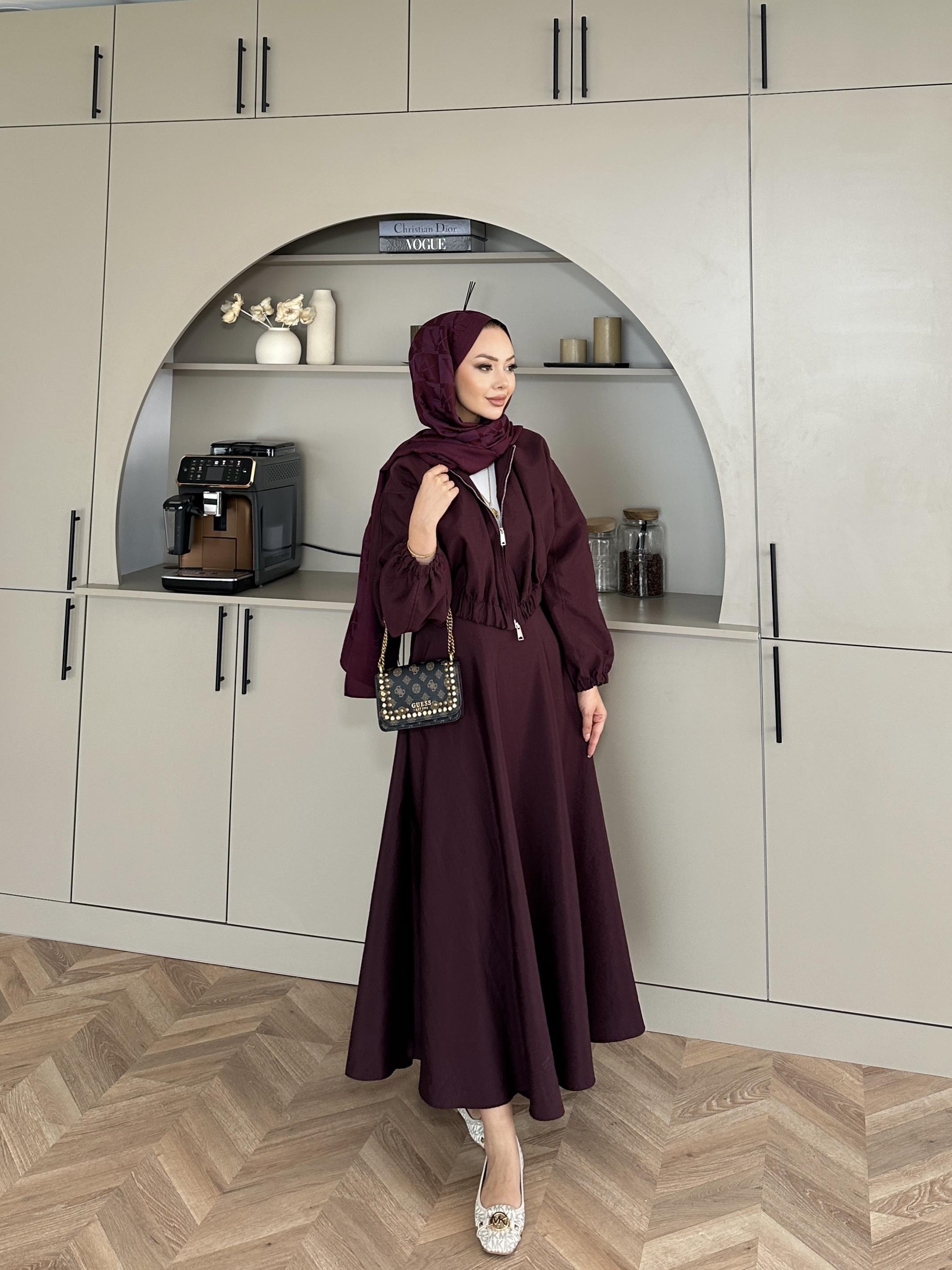 Lizge Etekli Takım Mürdüm