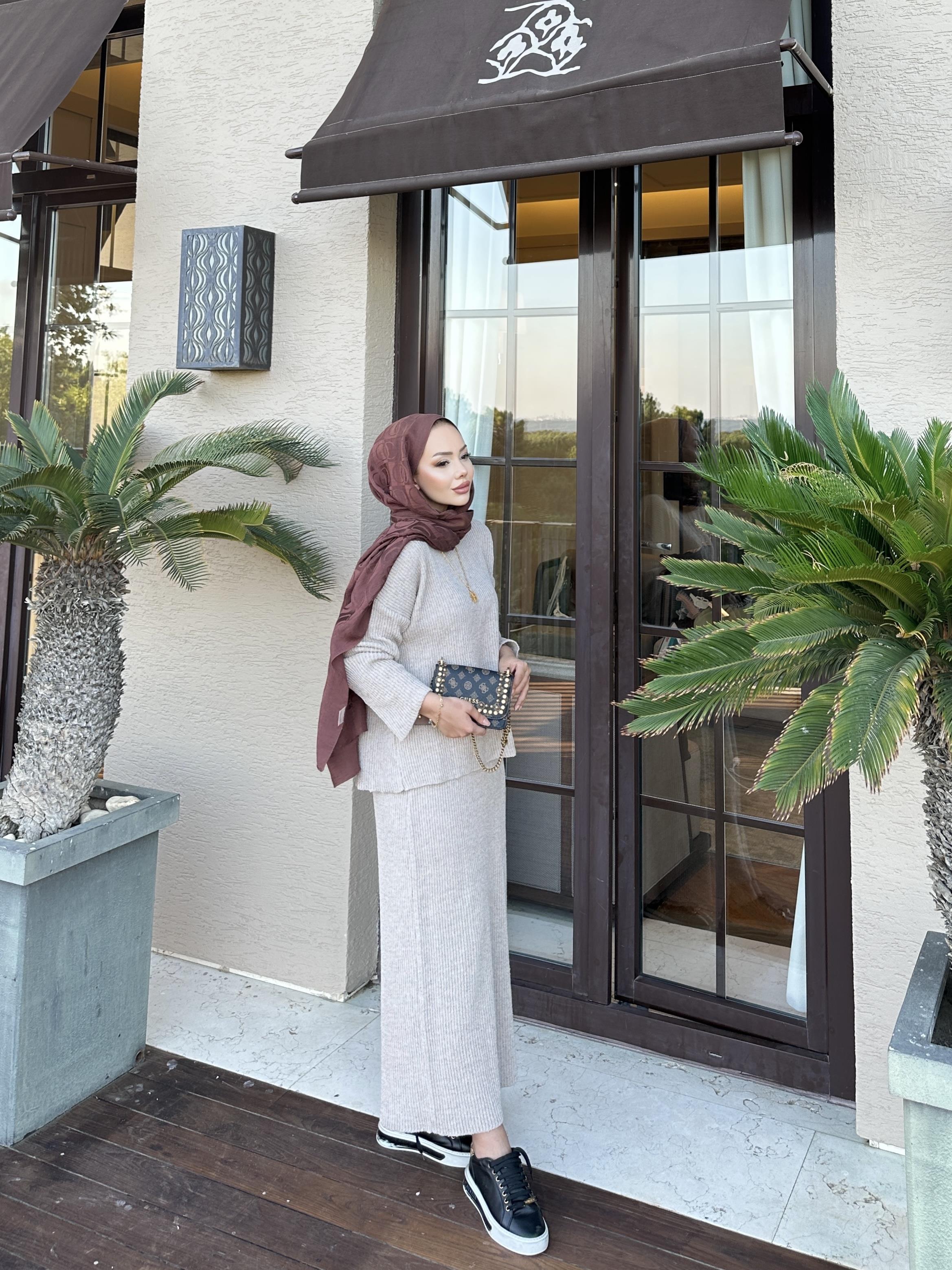 Magnus Triko Etekli Takım Bej