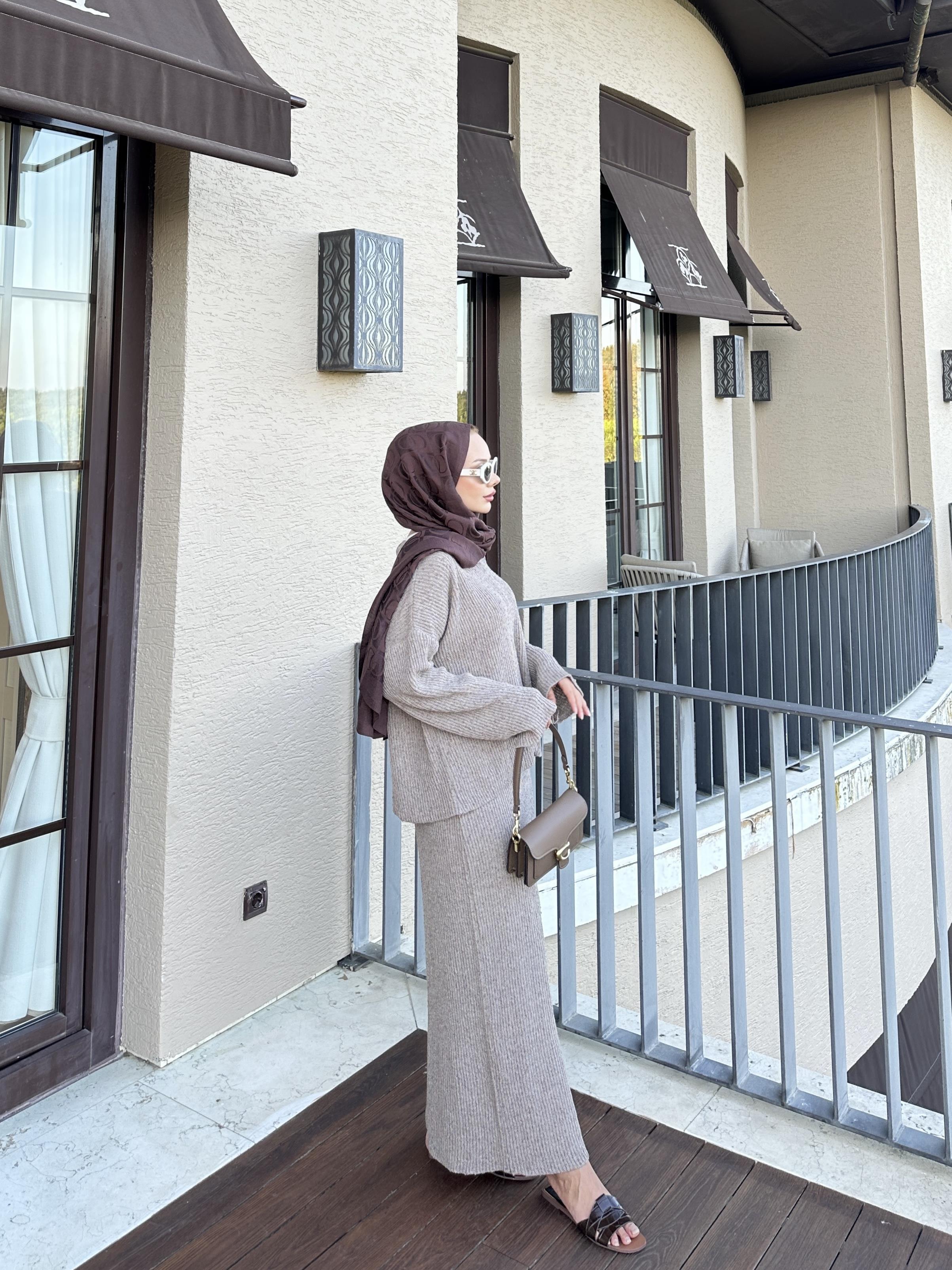 Magnus Triko Etekli Takım Vizon