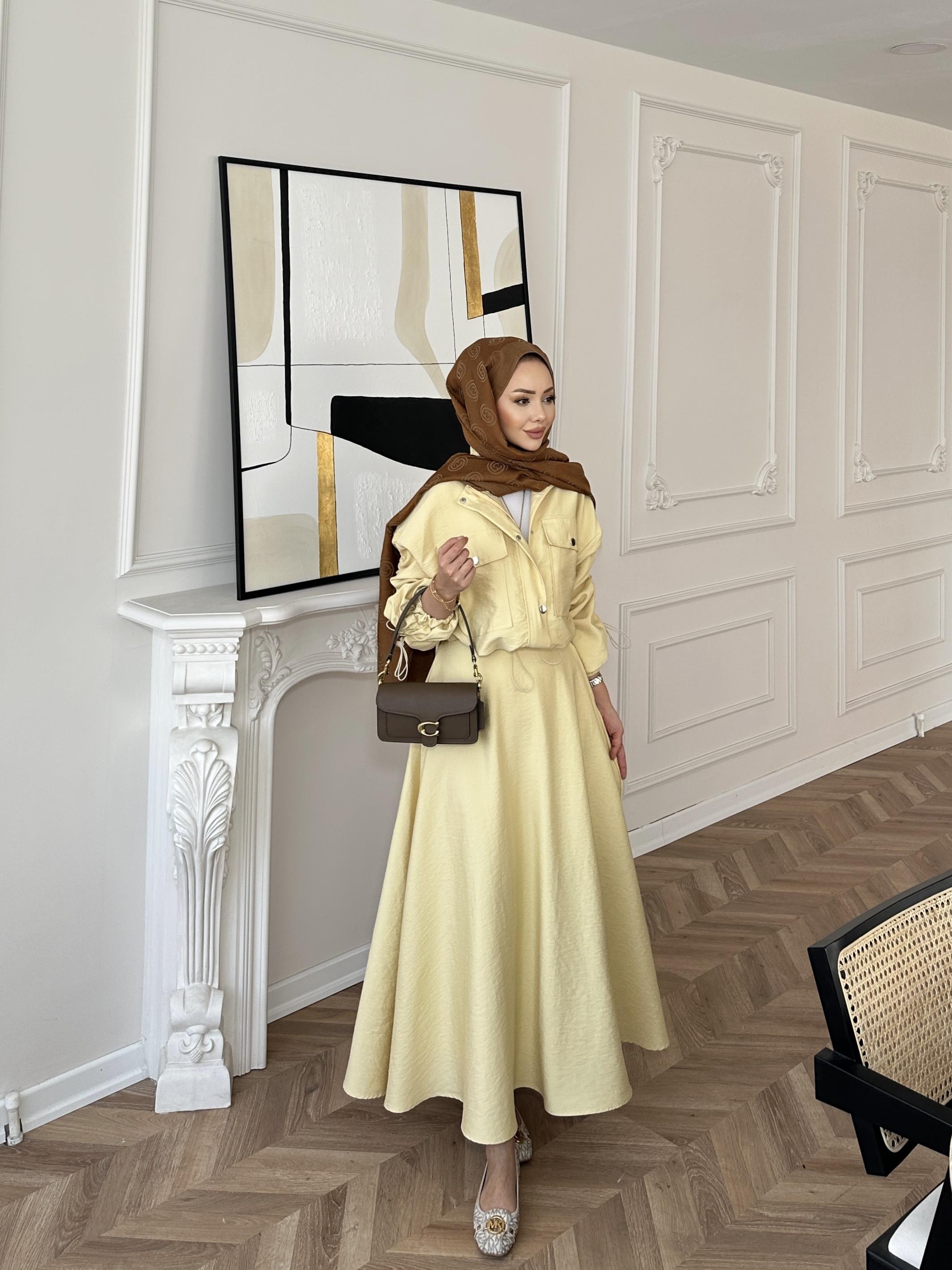 Maison Ceketli Etekli Takım Sarı