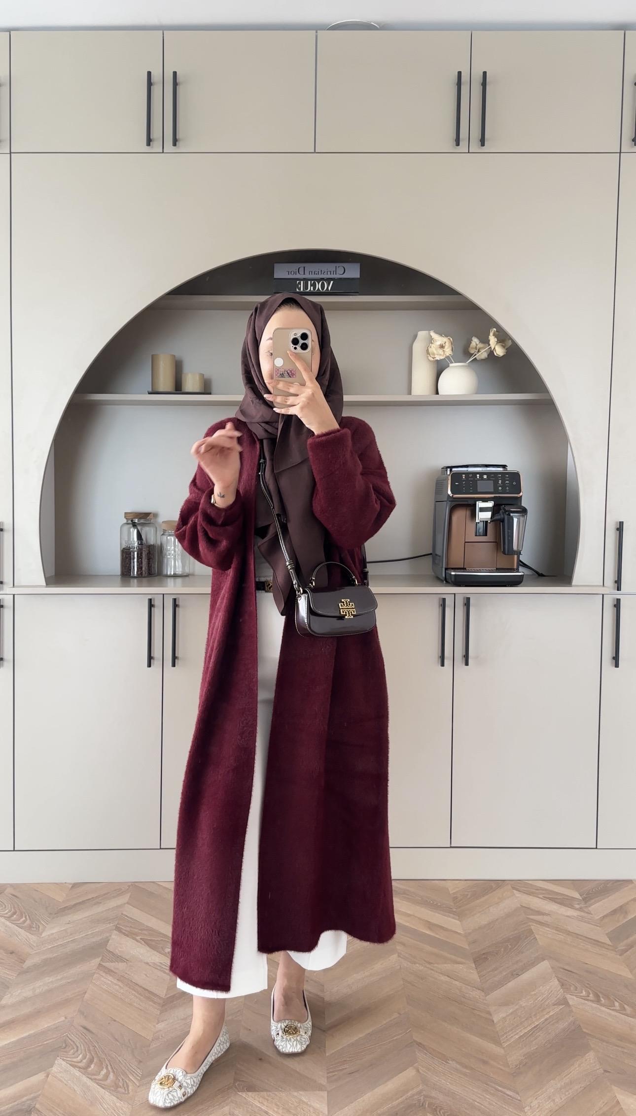 Marsel Angora Uzun Hırka Mürdüm