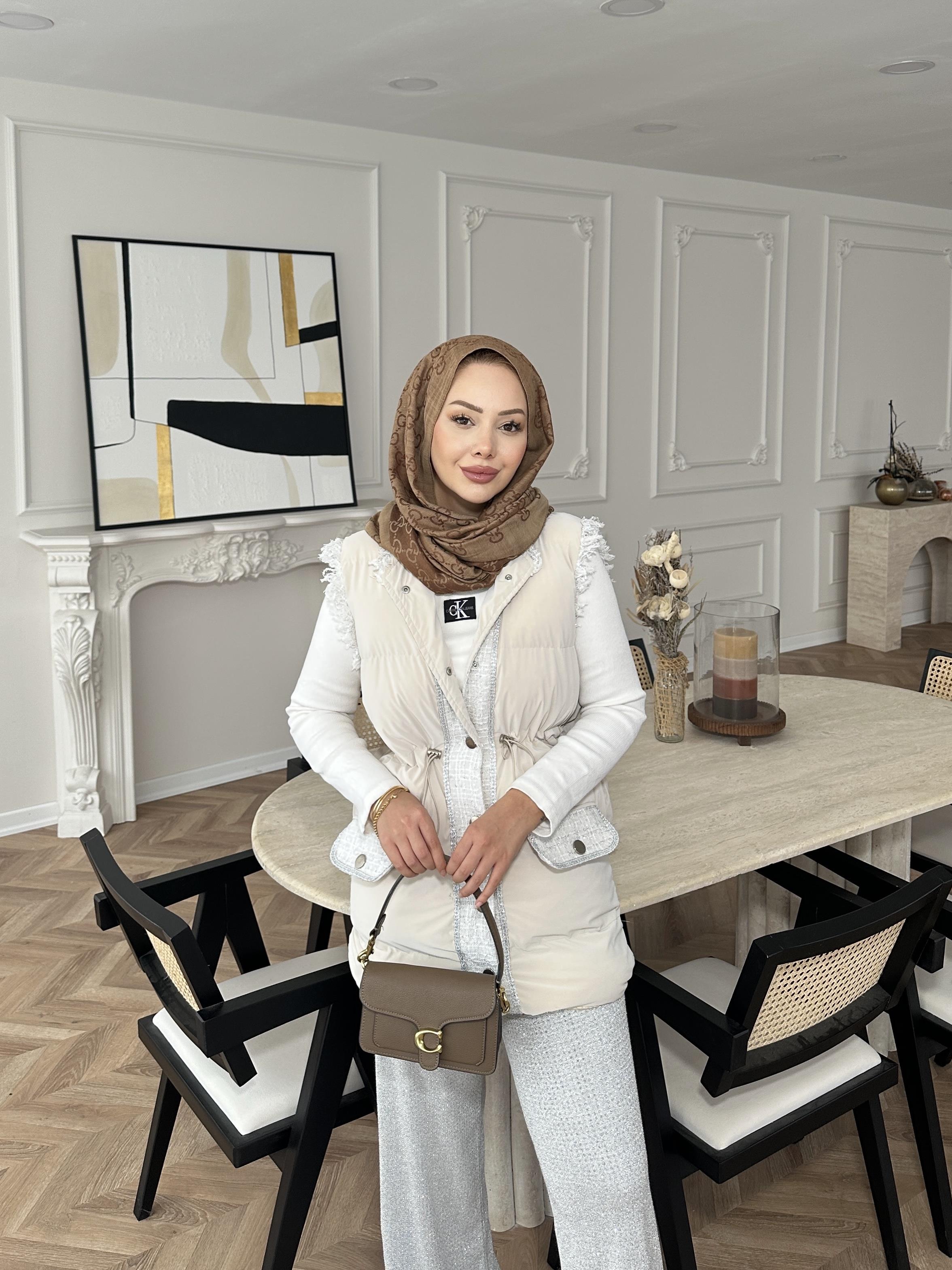 Mercy Şişme Yelek Krem