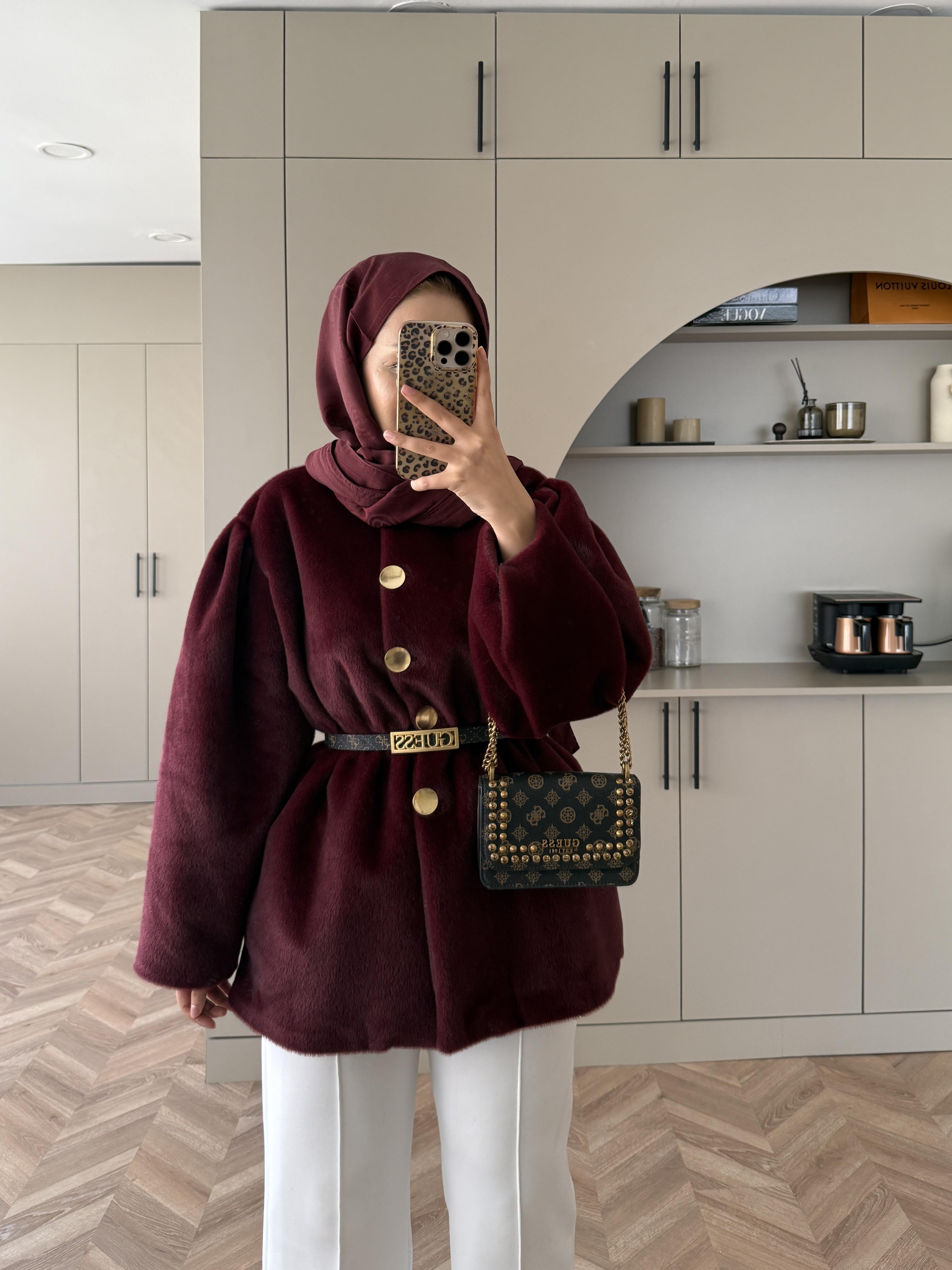 Mısra Angora Kaban Bordo