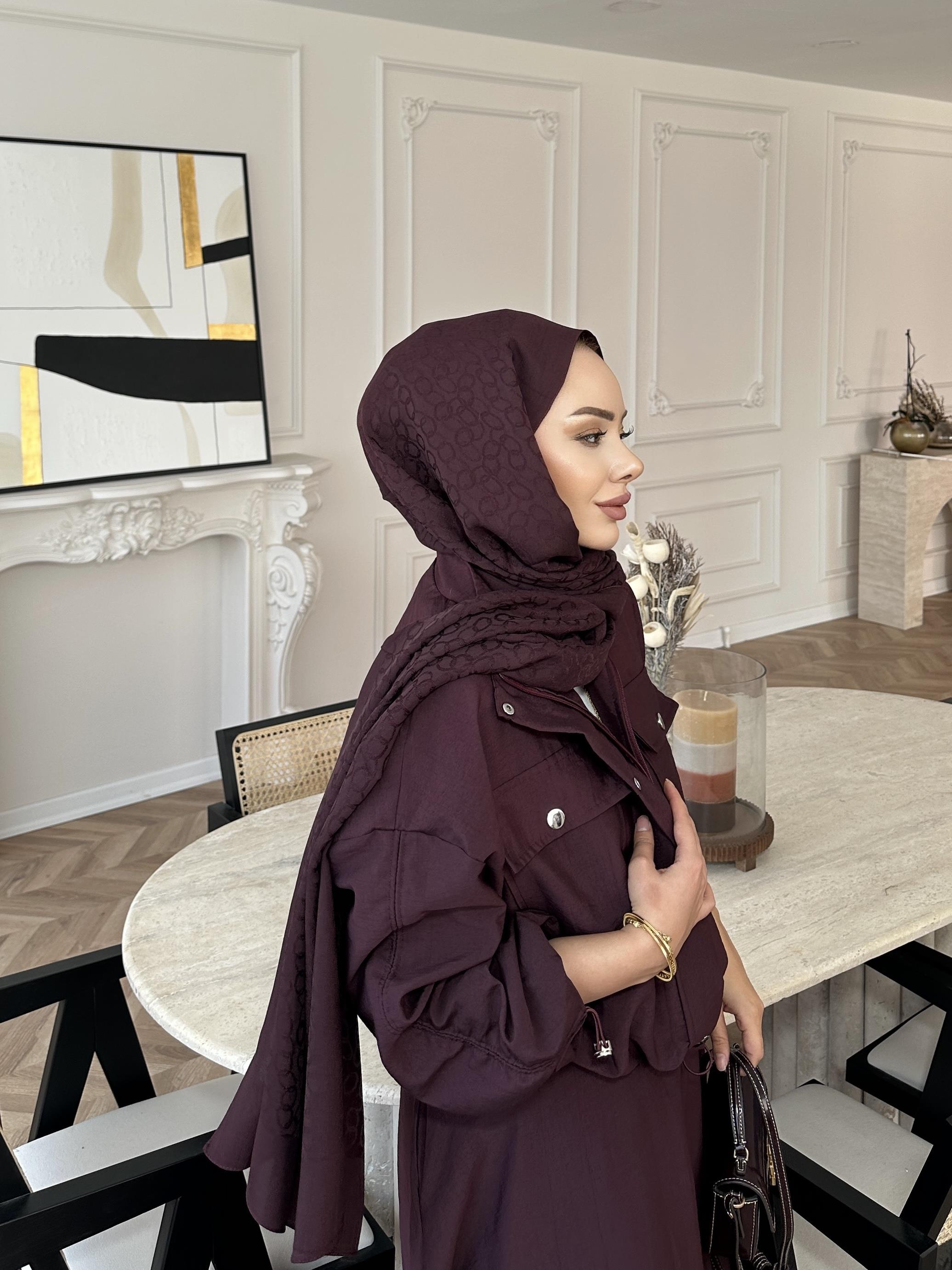 Mürdüm Zincir Desen Naia Şal 