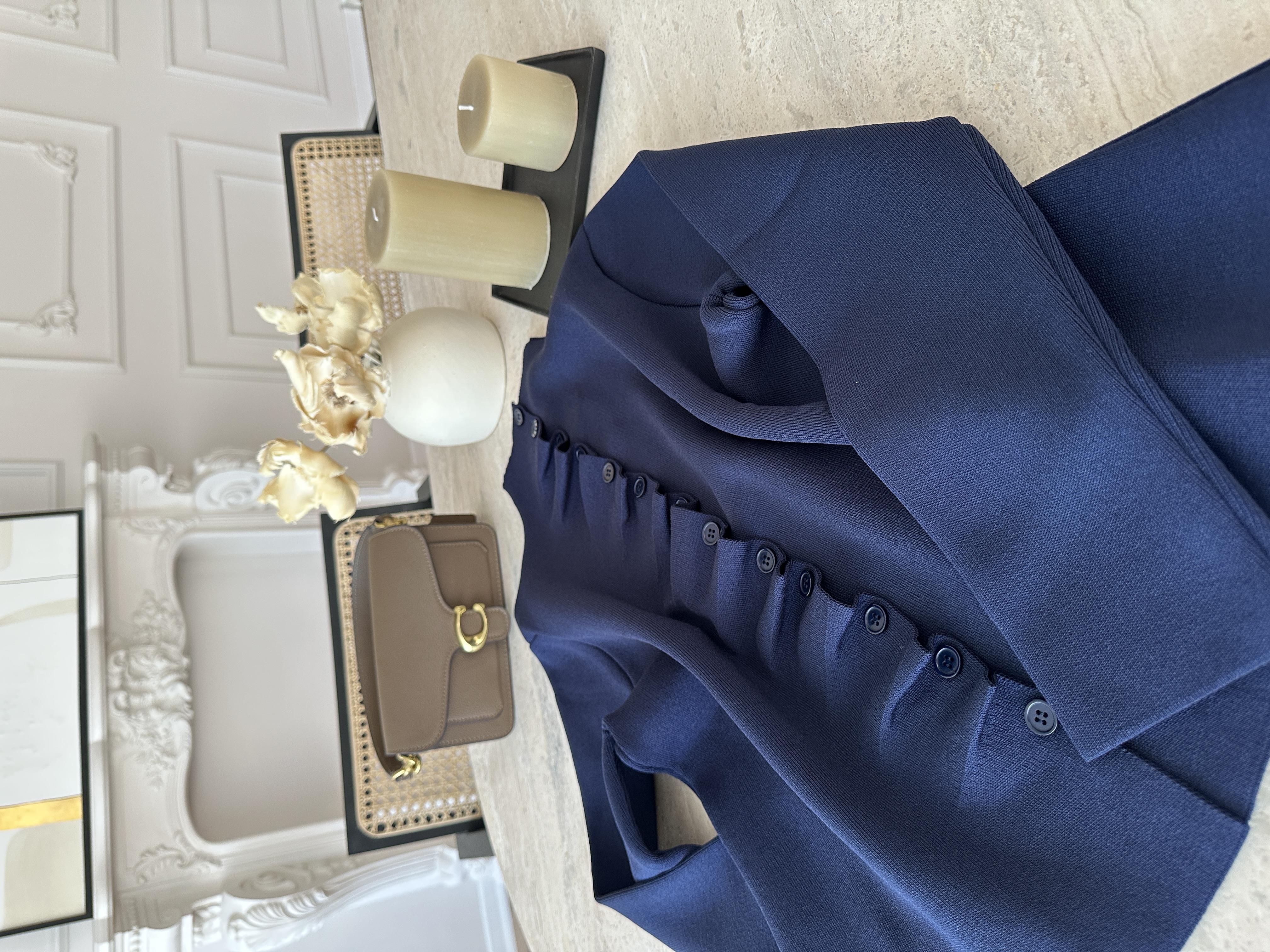 Odella Çelik Örme Hırka Lacivert