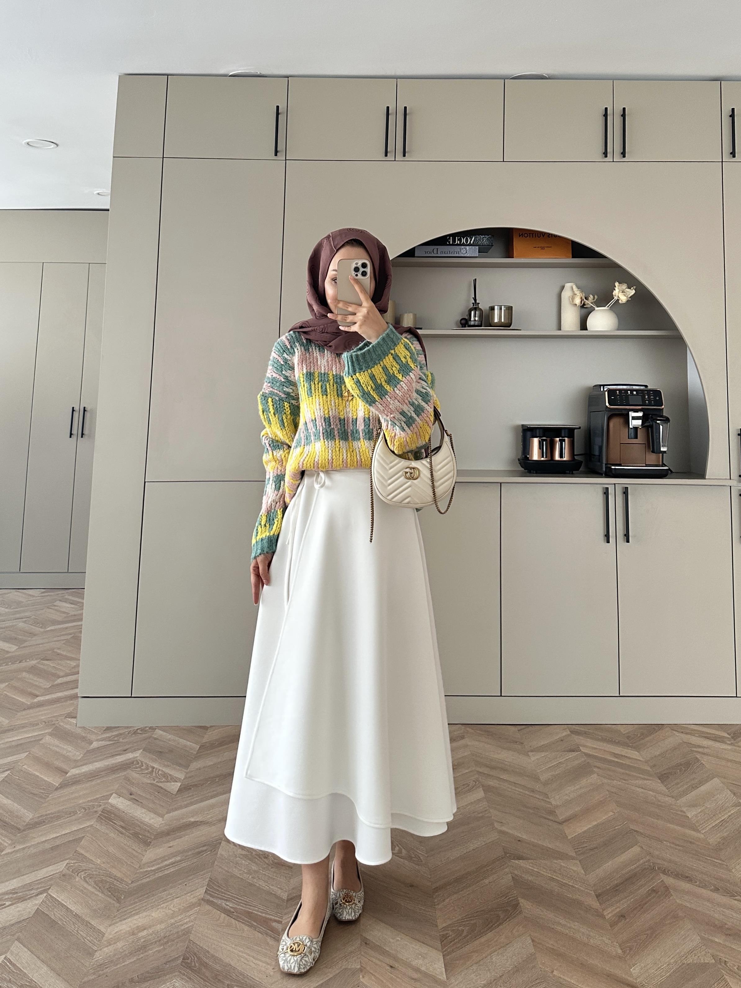 Pola Balon Kol Kazak Yeşil